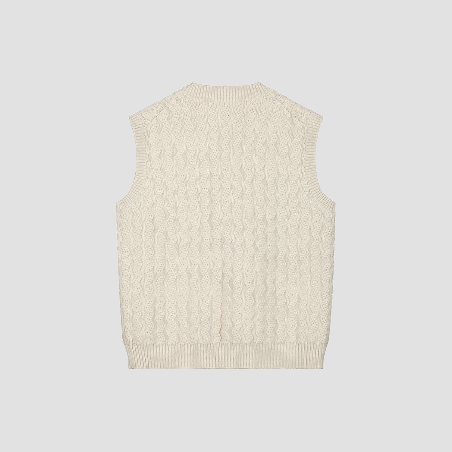 WMN Wavy Knit Vest - Off White
