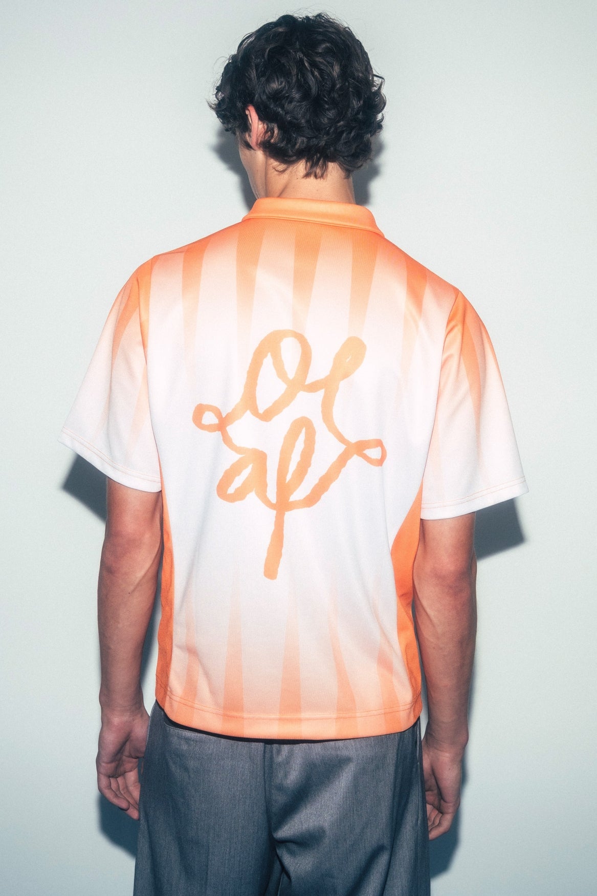 FOOTBALL TEE | WHITE / ORANGE