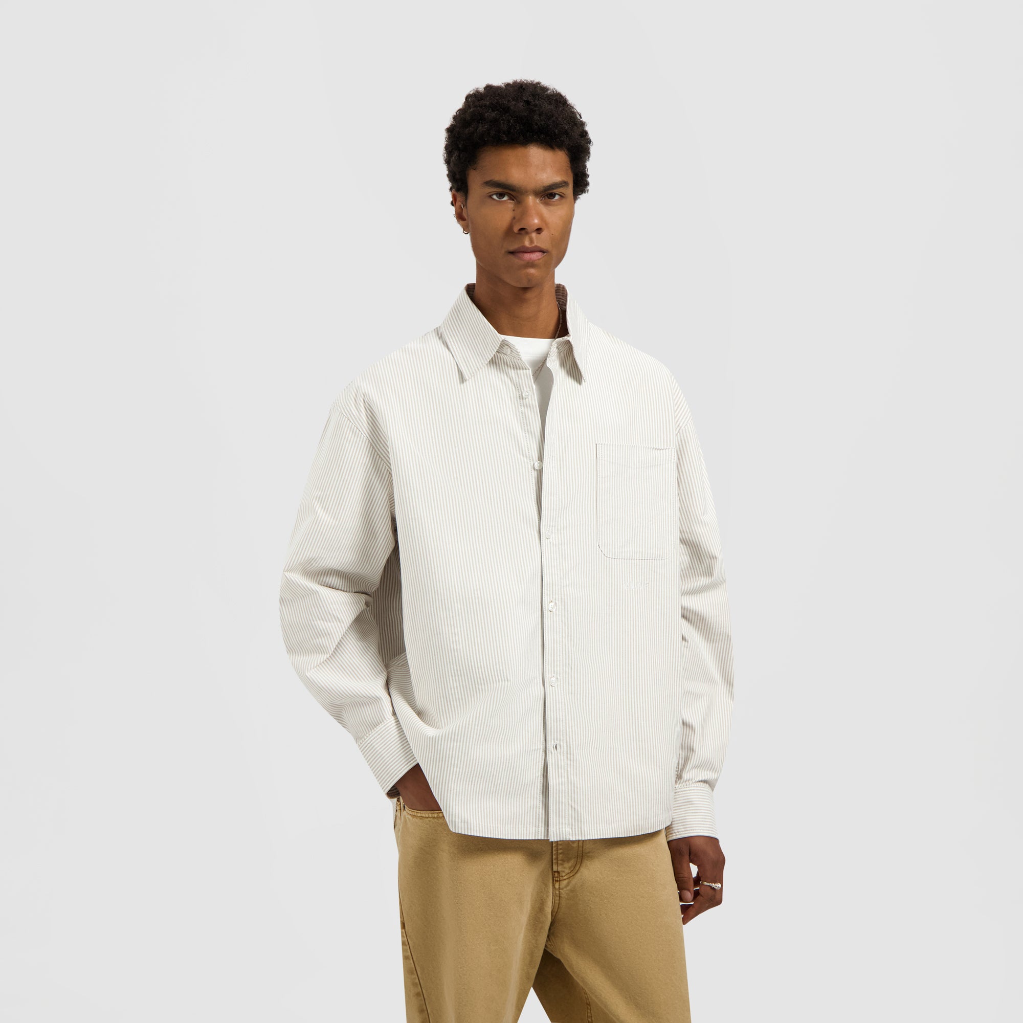 Oversized Stripe Oxford Shirt - Treehouse