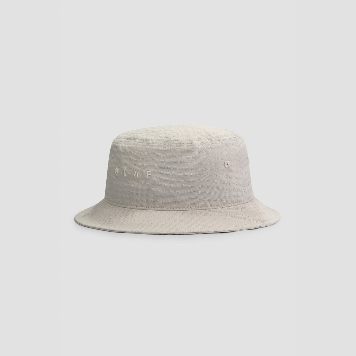 OLAF SEERSUCKER BUCKET HAT | CEMENT