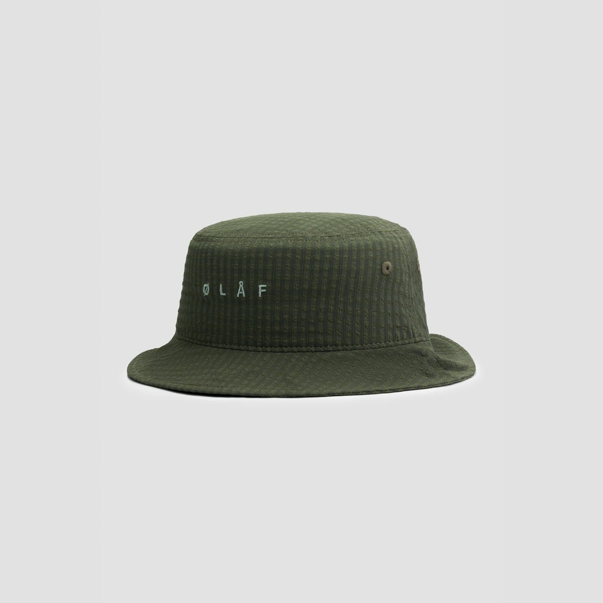 OLAF SEERSUCKER BUCKET HAT | FOREST GREEN