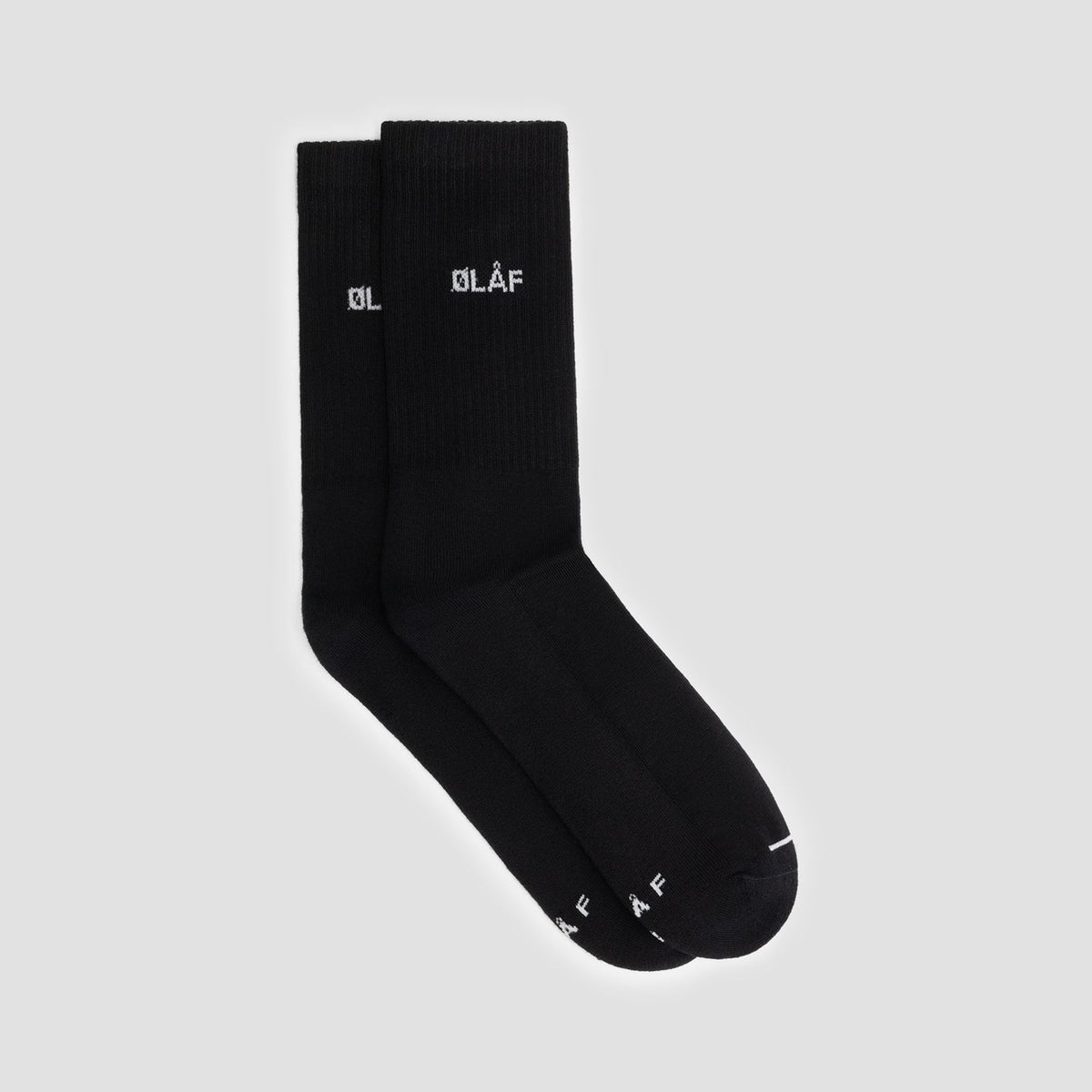 OLAF MINI LOGO SOCKS | BLACK / WHITE