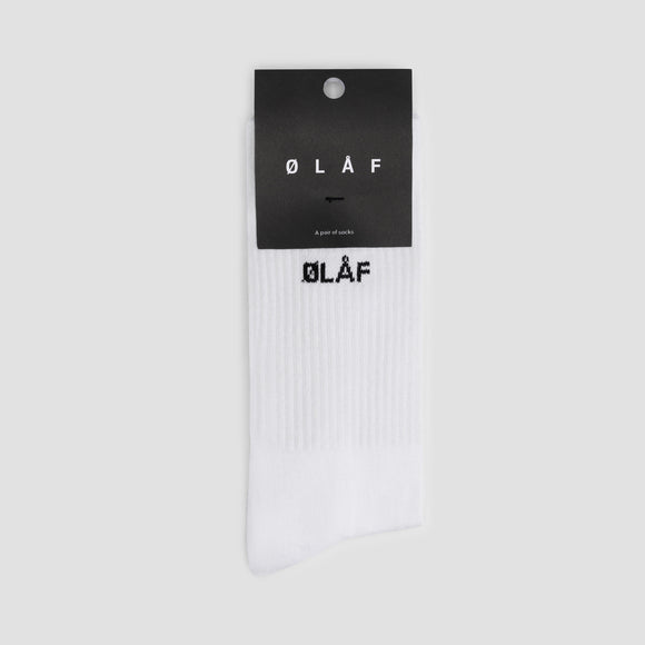 Mini Logo Socks - White