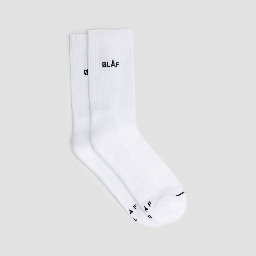Mini Logo Socks - White
