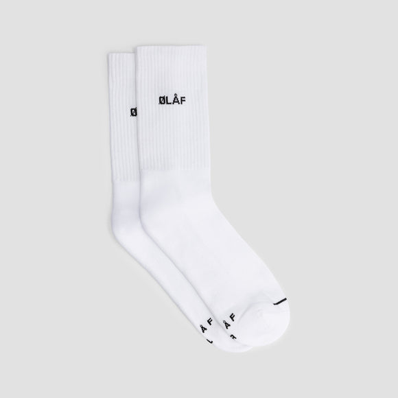 Mini Logo Socks - White