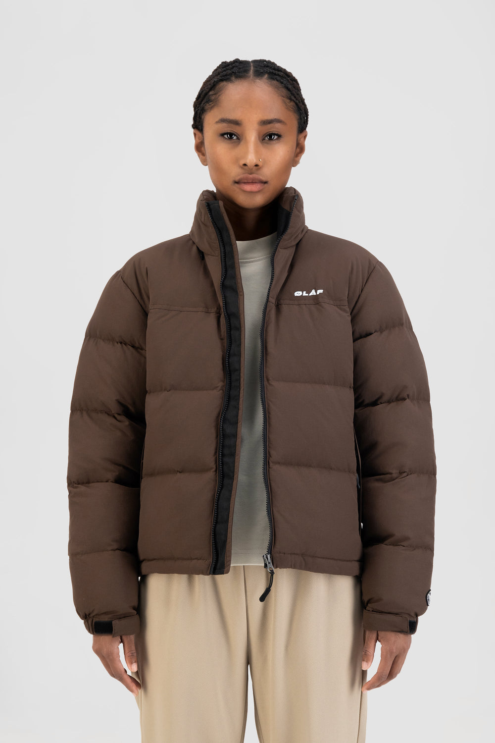 OLAF WMN PUFFER JACKET | CHOCOLATE