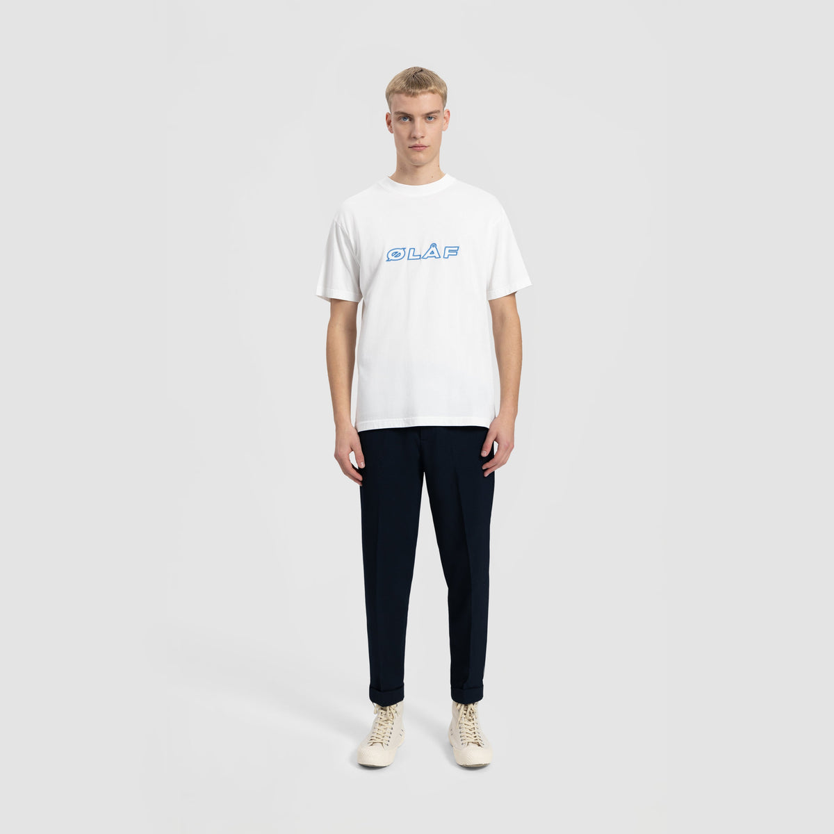 OLAF ITALIC TEE | OPTICAL WHITE