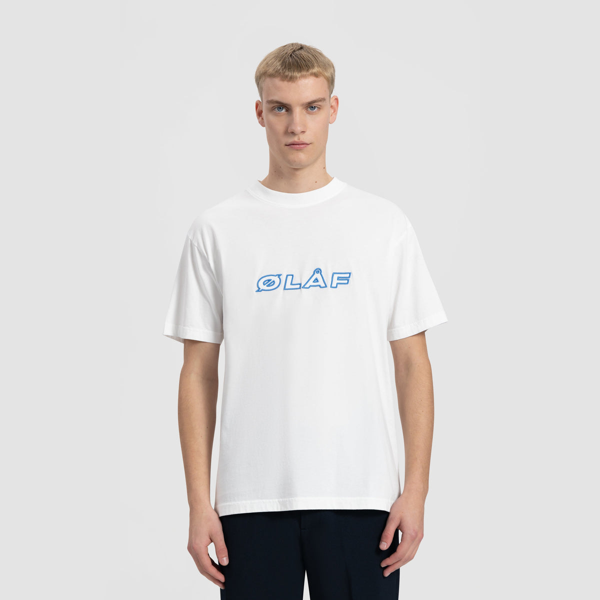OLAF ITALIC TEE | OPTICAL WHITE