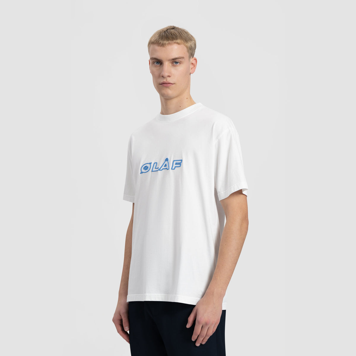 OLAF ITALIC TEE | OPTICAL WHITE