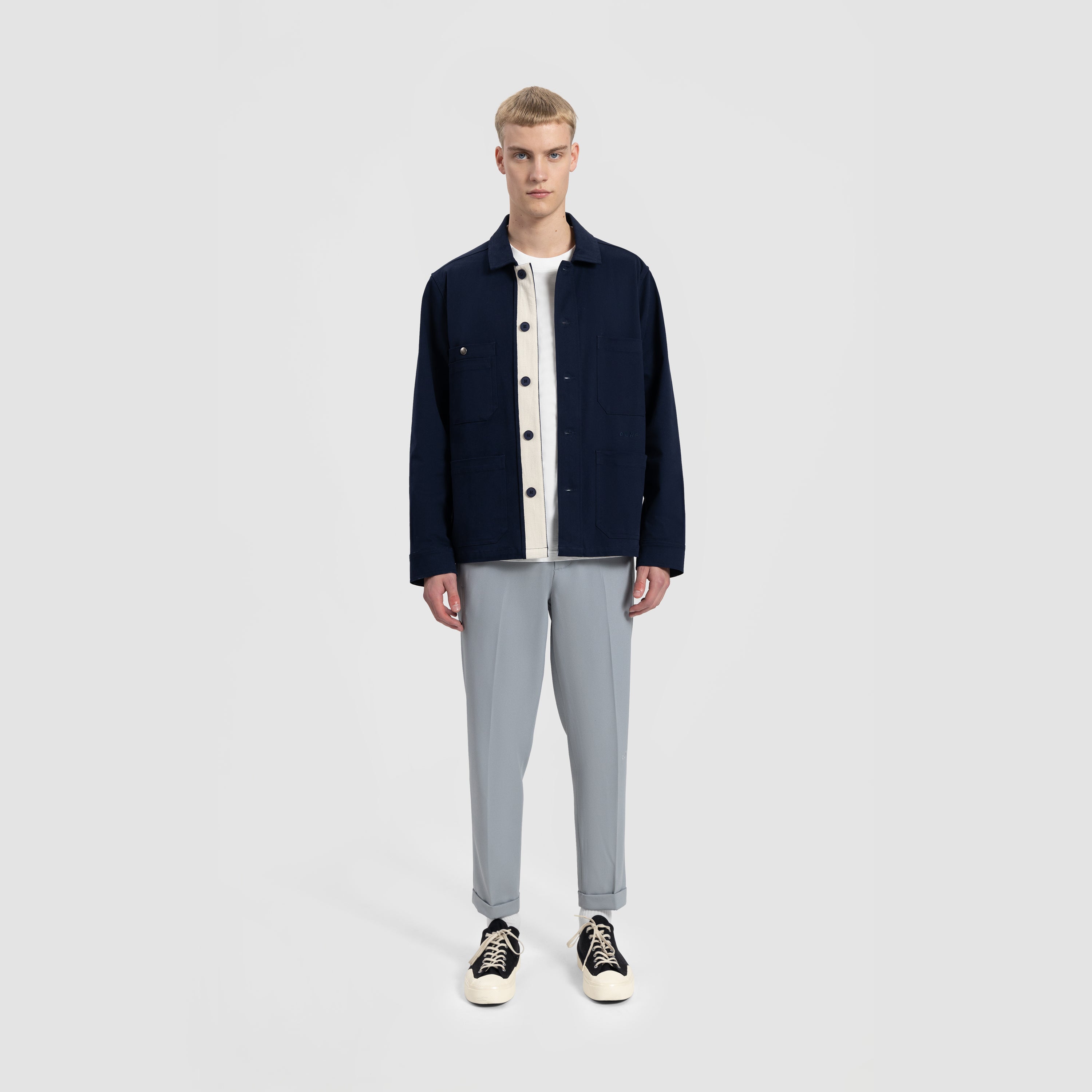 Slim Elasticated Trouser - Light Grey