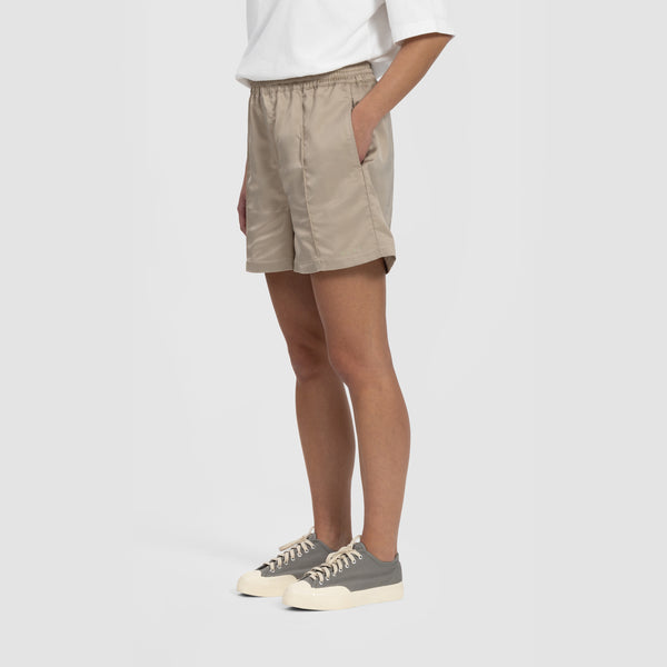 WMN Satin Pintuck Shorts - Off White