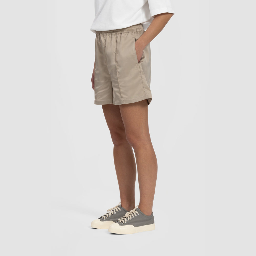 OLAF WMN SATIN PINTUCK SHORTS | OFF WHITE