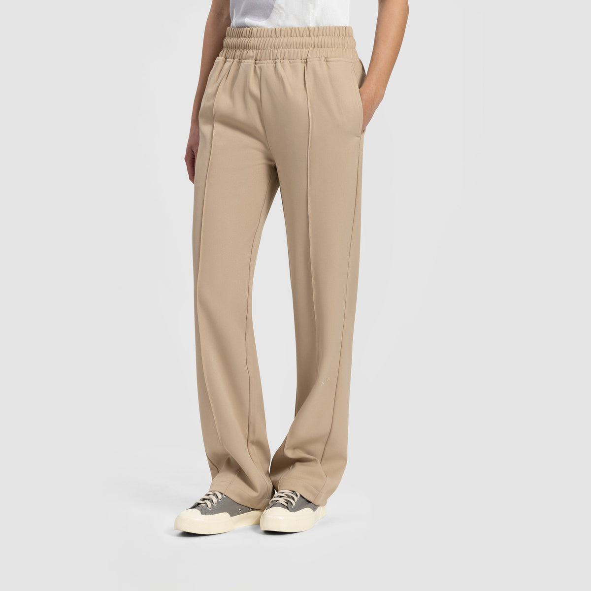 OLAF WMN PINTUCK TROUSERS | KAKI