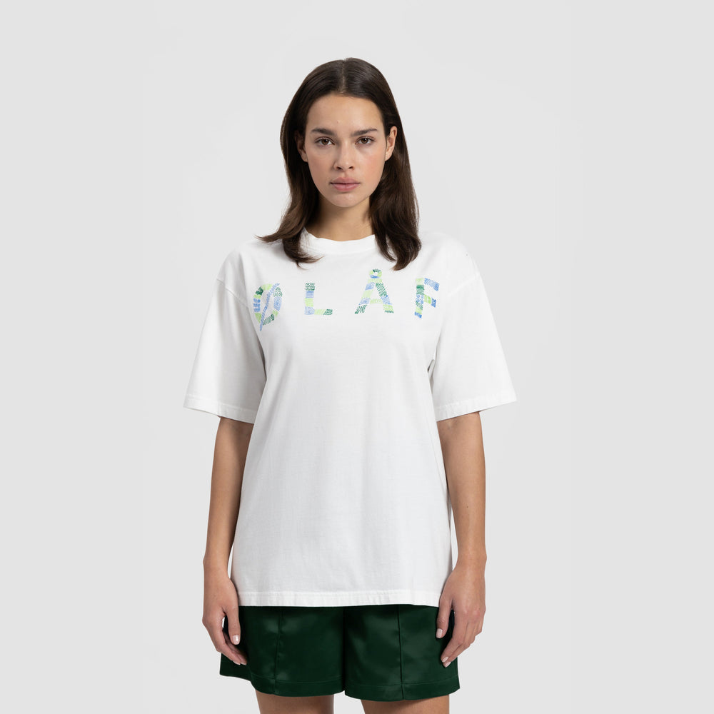OLAF WMN MULTI STITCH TEE | OPTICAL WHITE