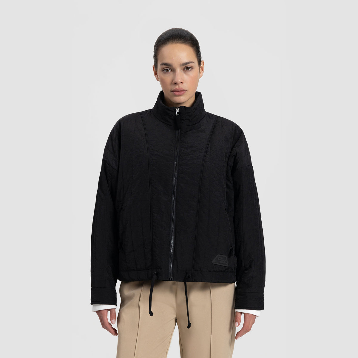 OLAF WMN QUILTED JACKET | BLACK