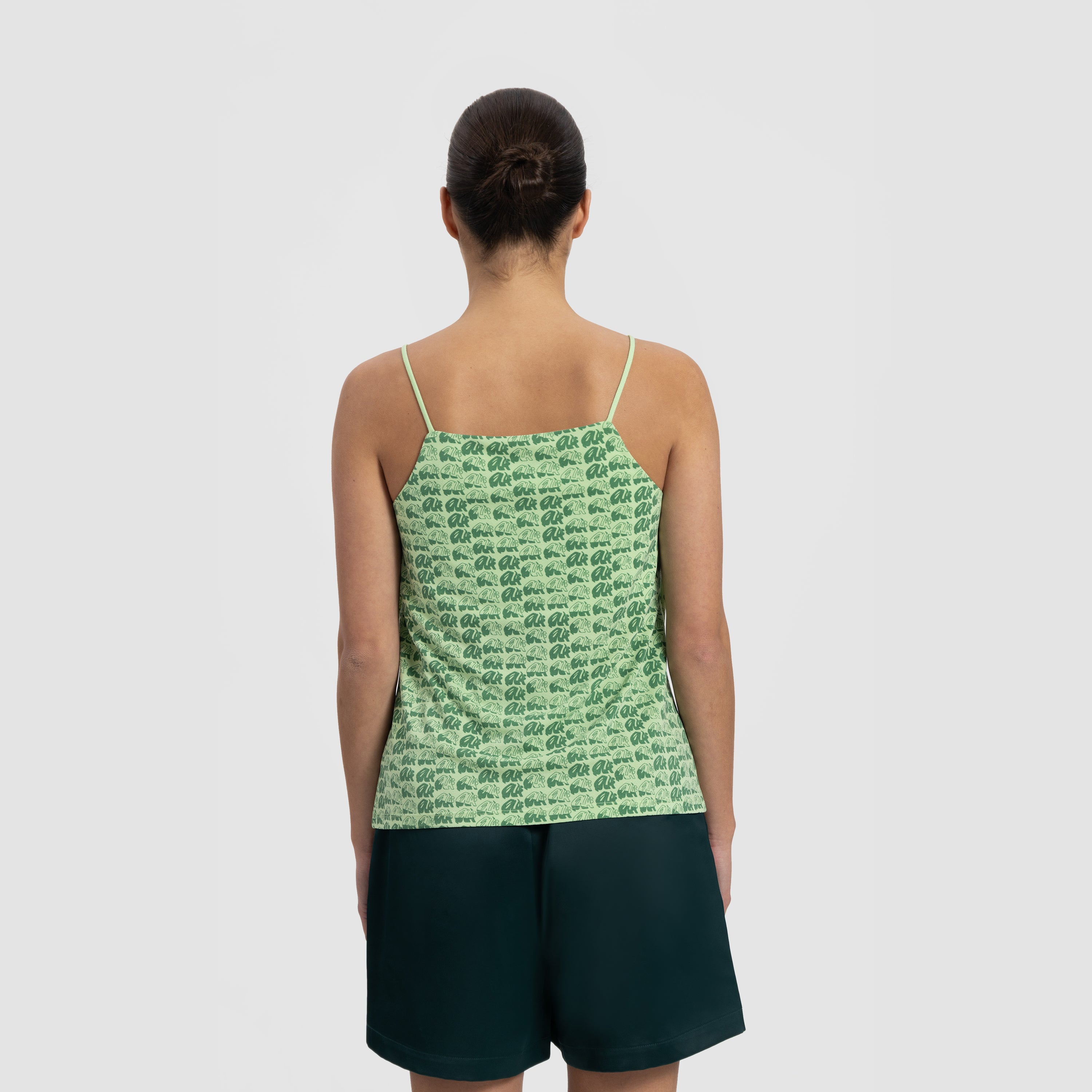 WMN Blur AOP Camisol - Light Green