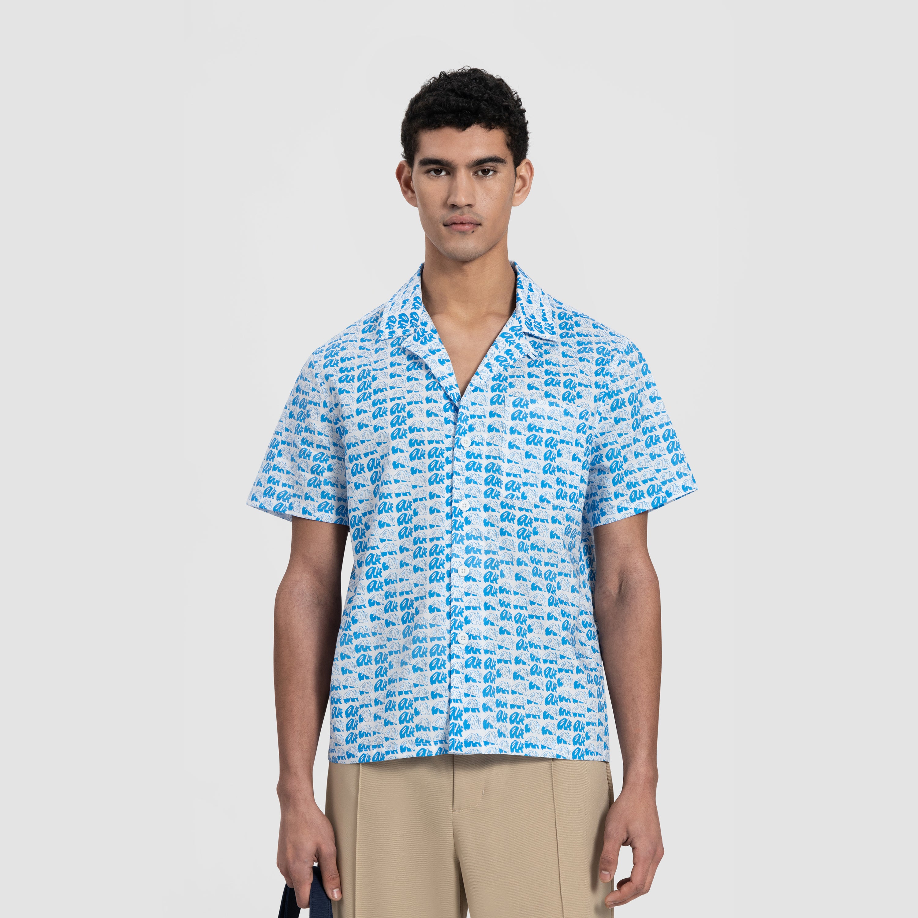 AOP Blur SS Shirt - Azure Blue