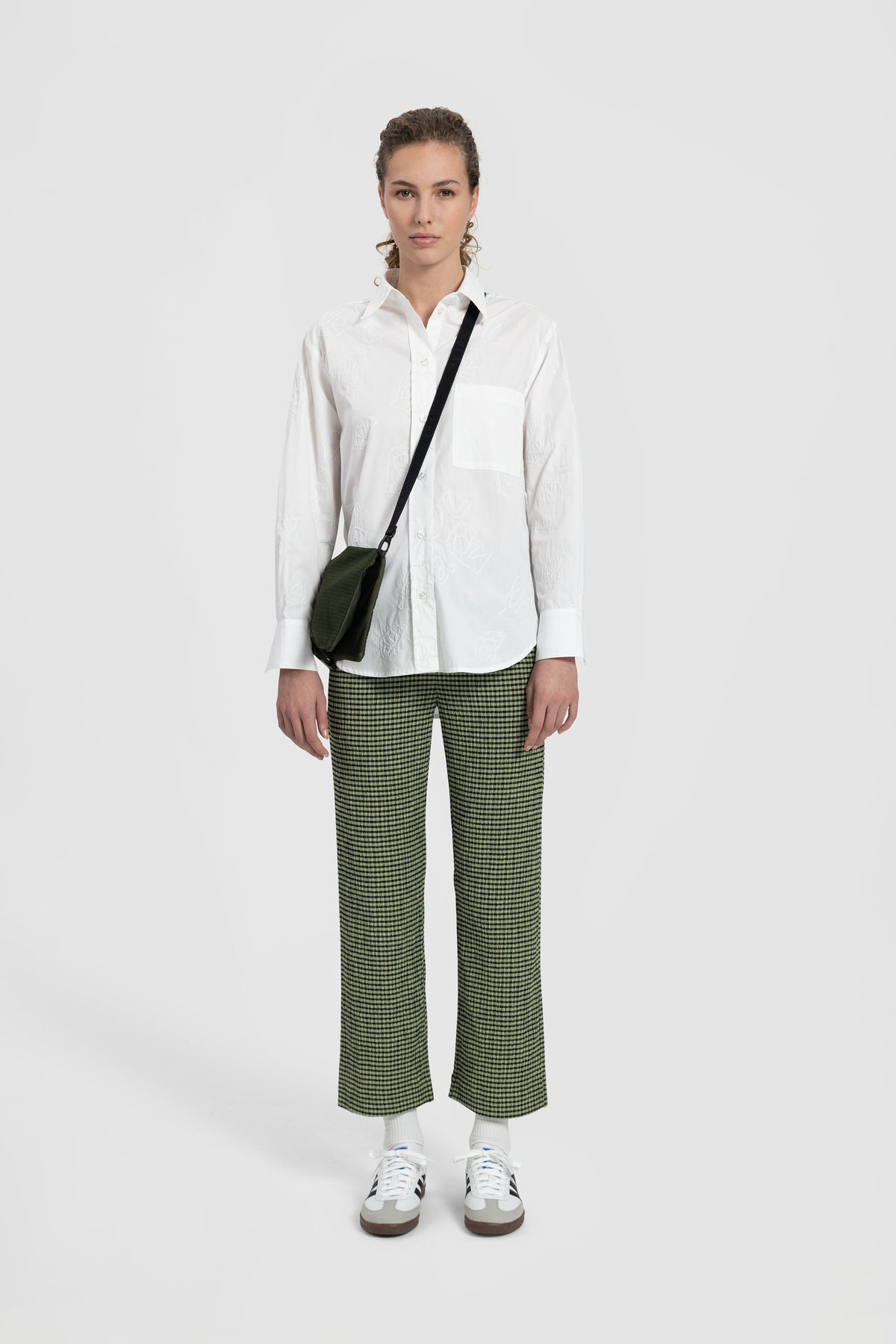 OLAF WMN OFFICE EMBRO SHIRT | WHITE