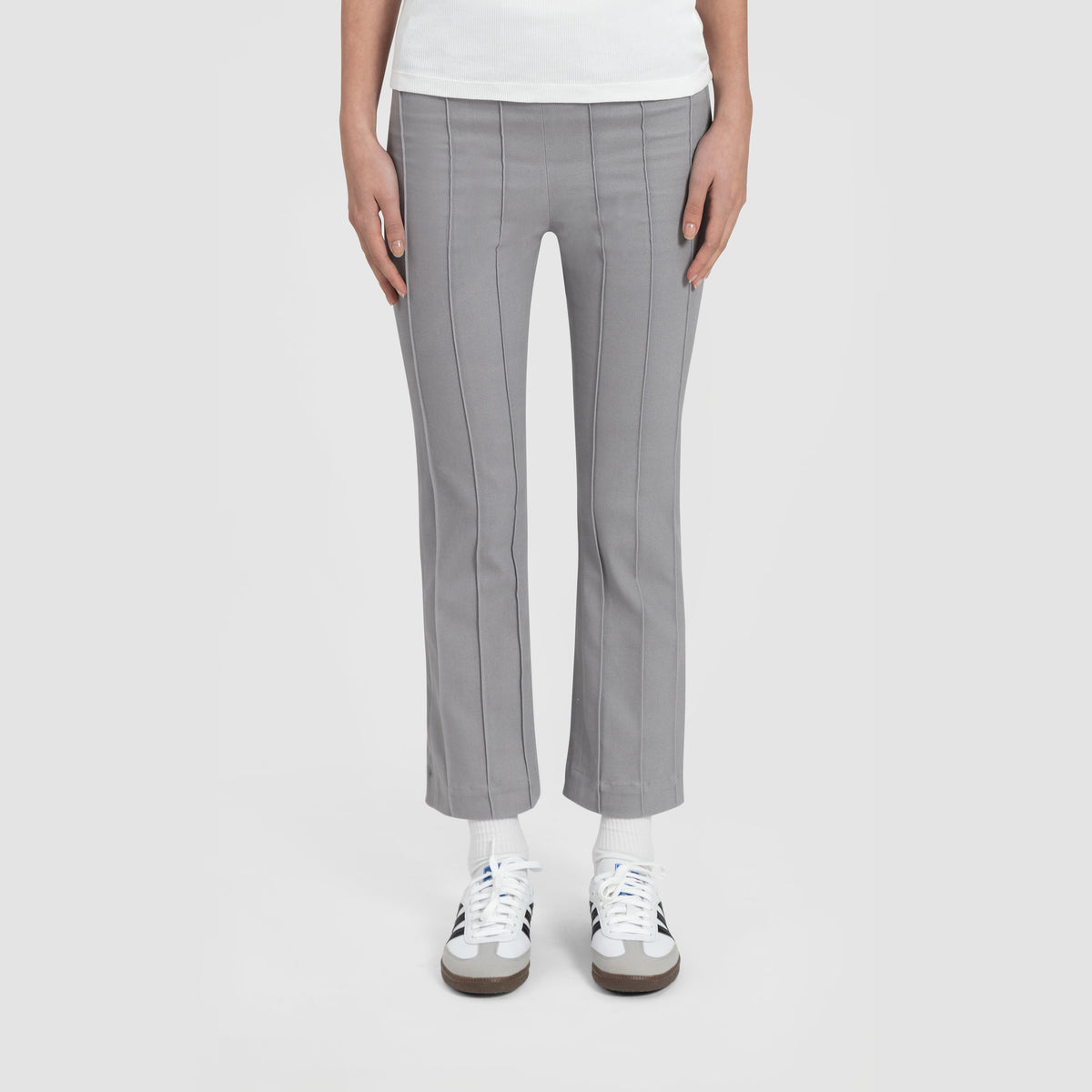 OLAF WMN PINTUCK TROUSERS | GREY