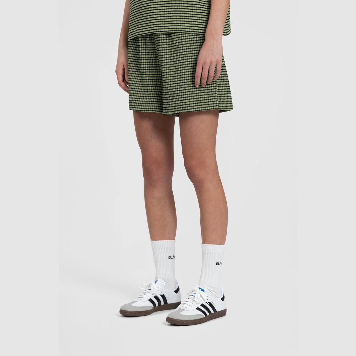 OLAF WMN SEERSUCKER SHORTS | GREEN