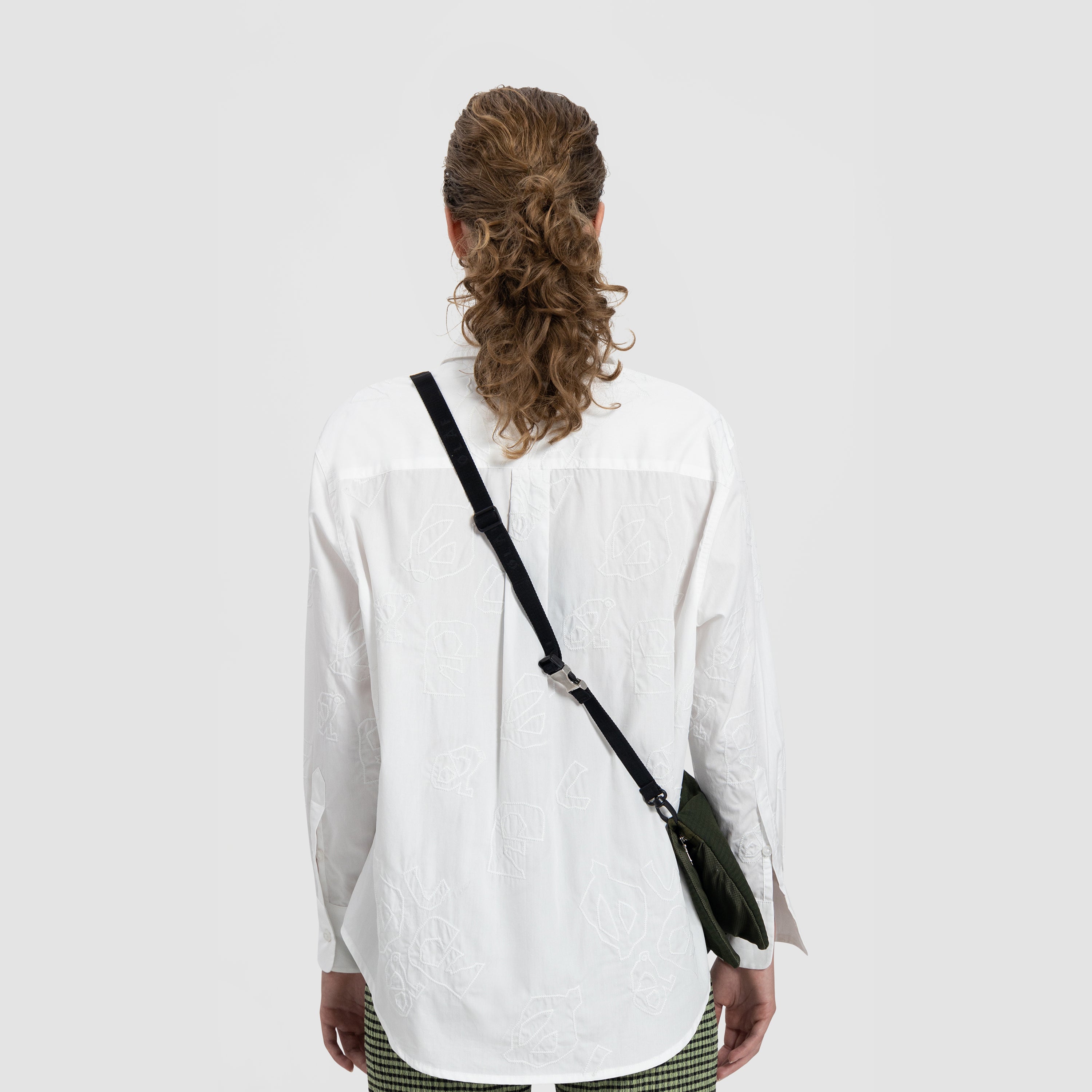 WMN Office Embro Shirt - White
