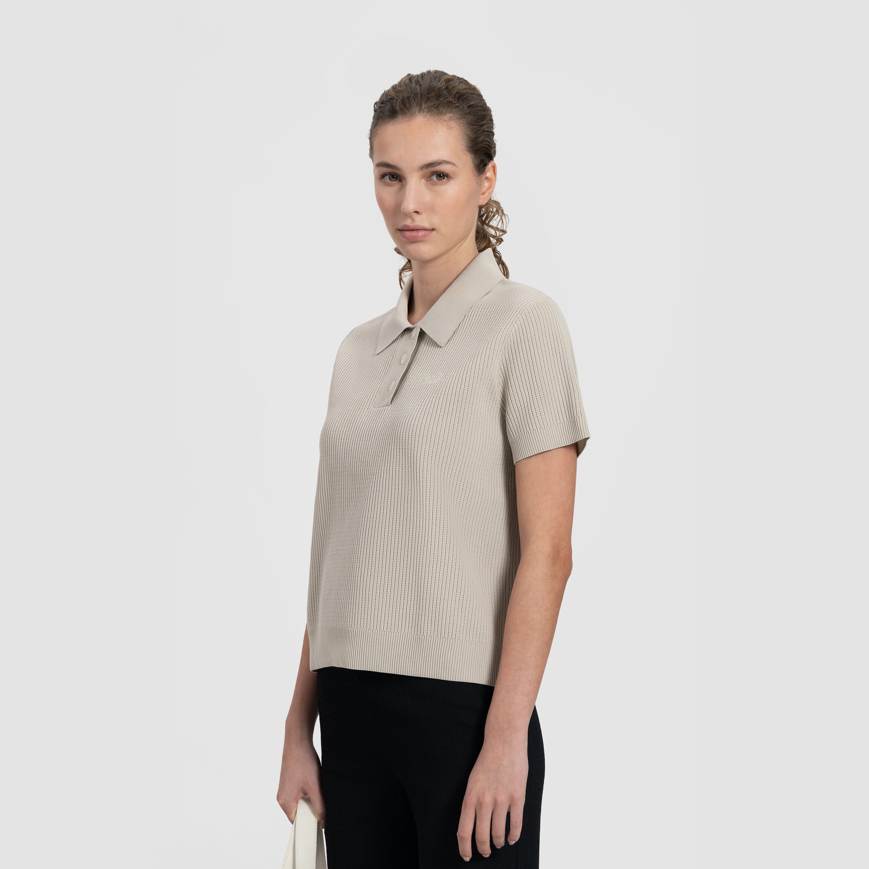 WMN Lightweight Polo - Cement
