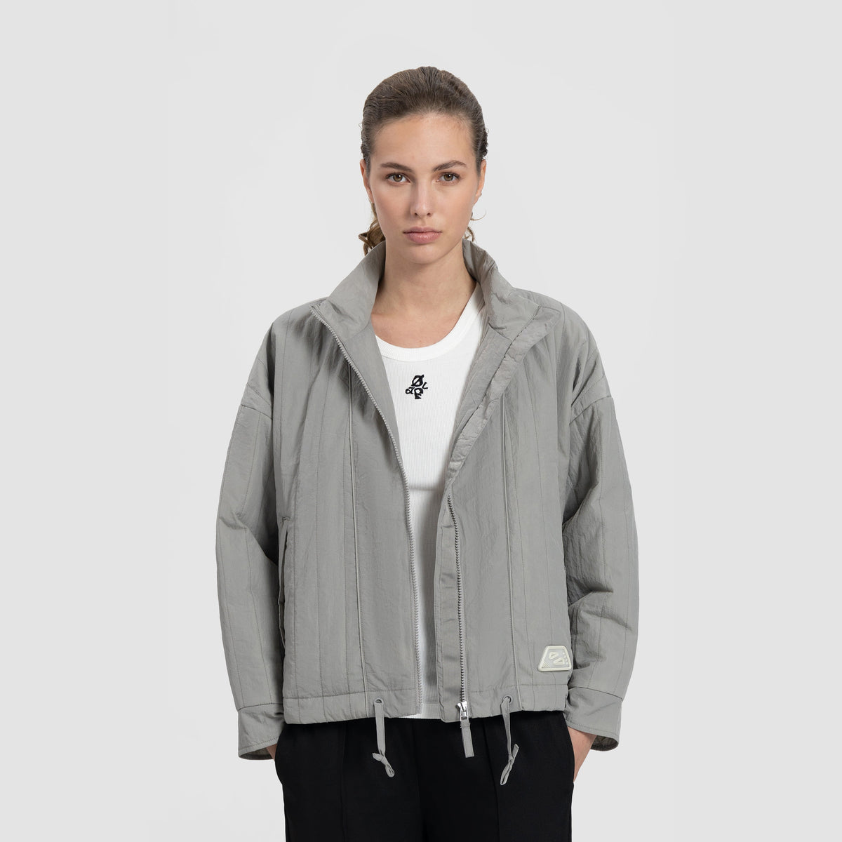 OLAF WMN QUILTED JACKET | GREY