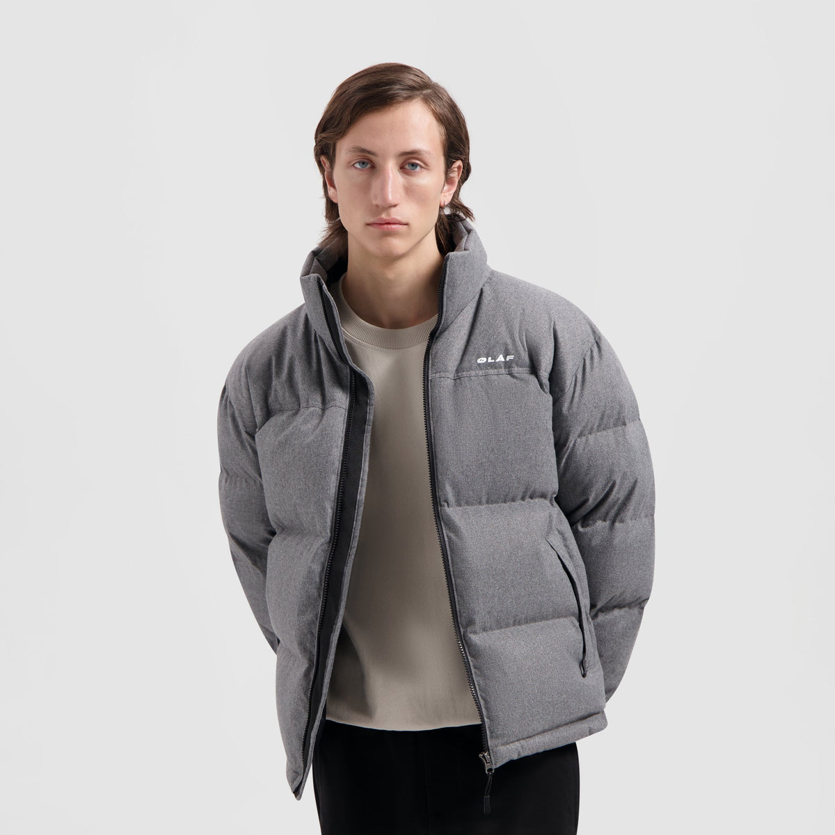 OLAF WOOLY PUFFER JACKET | GREY