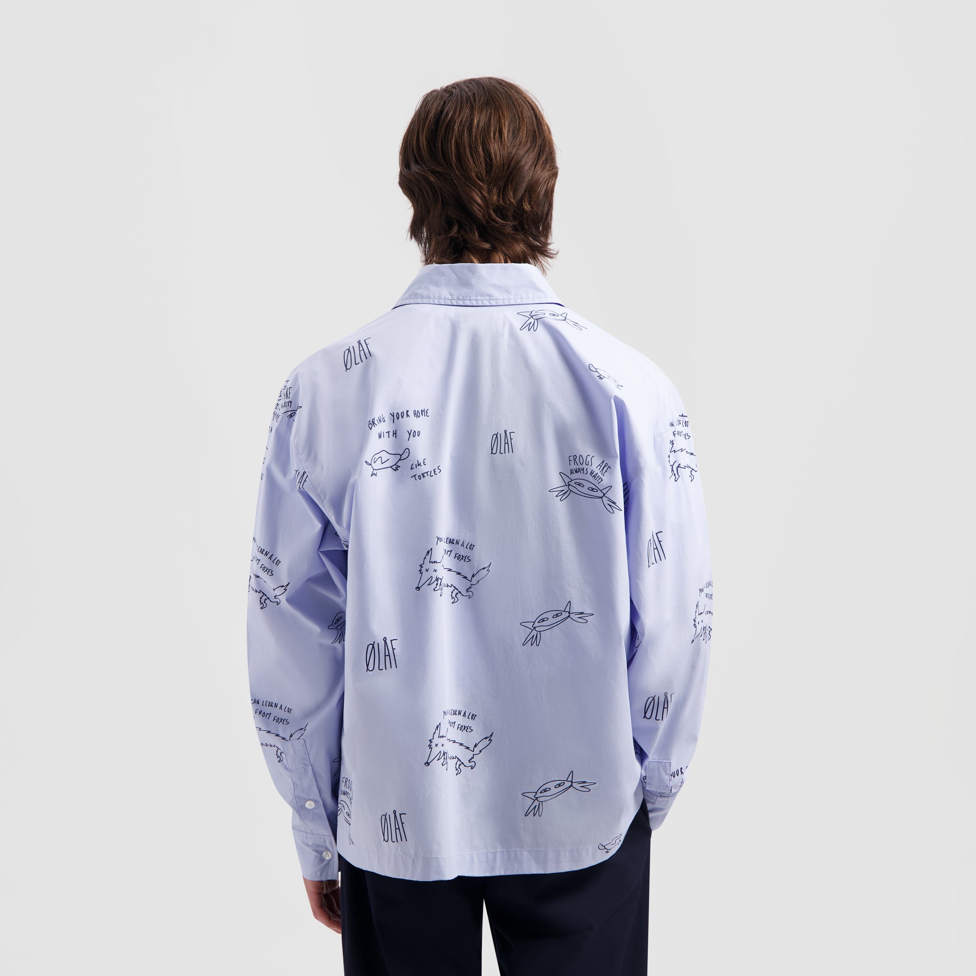 Camp AOP Shirt - Light Blue