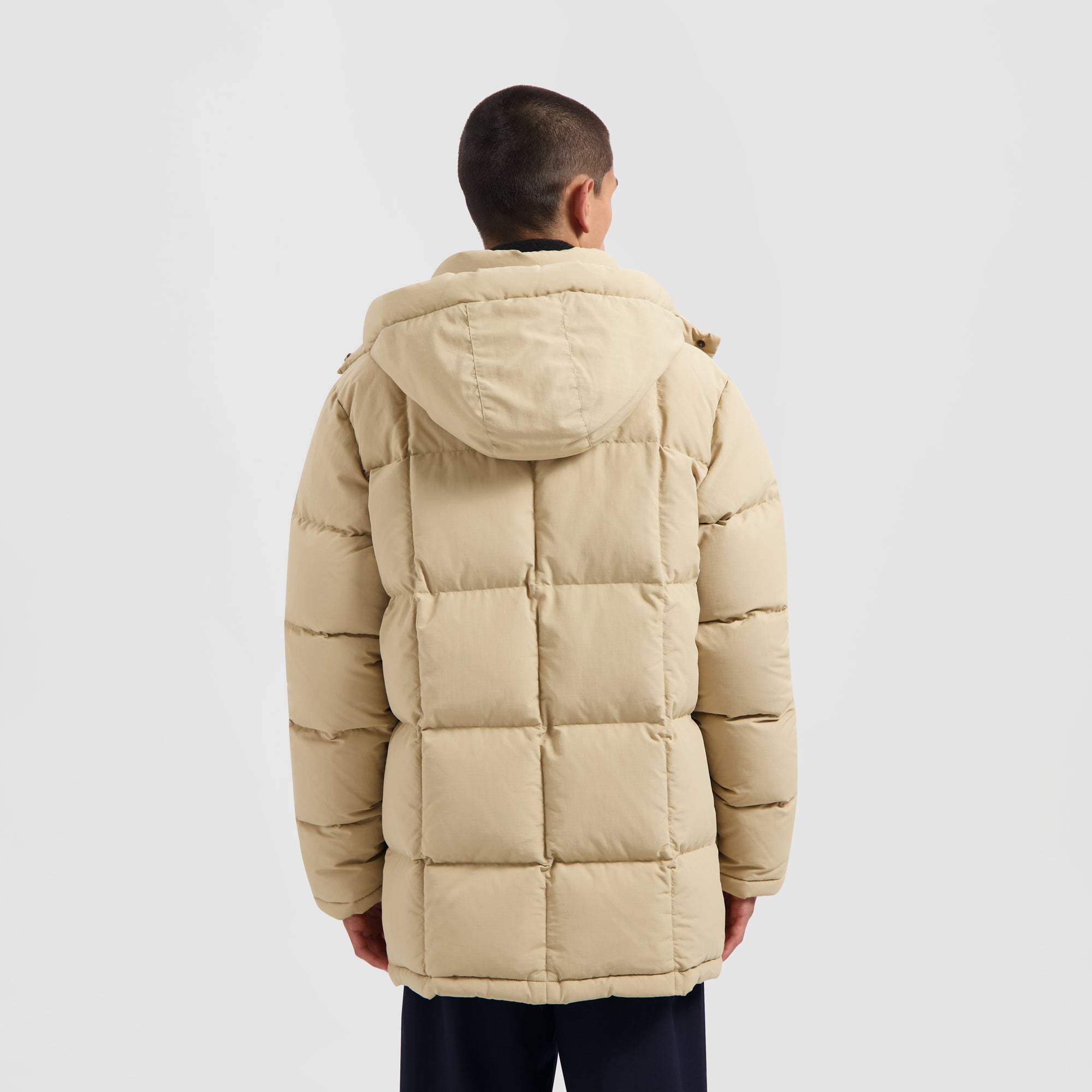 Midlong Puffer Jacket - Beige