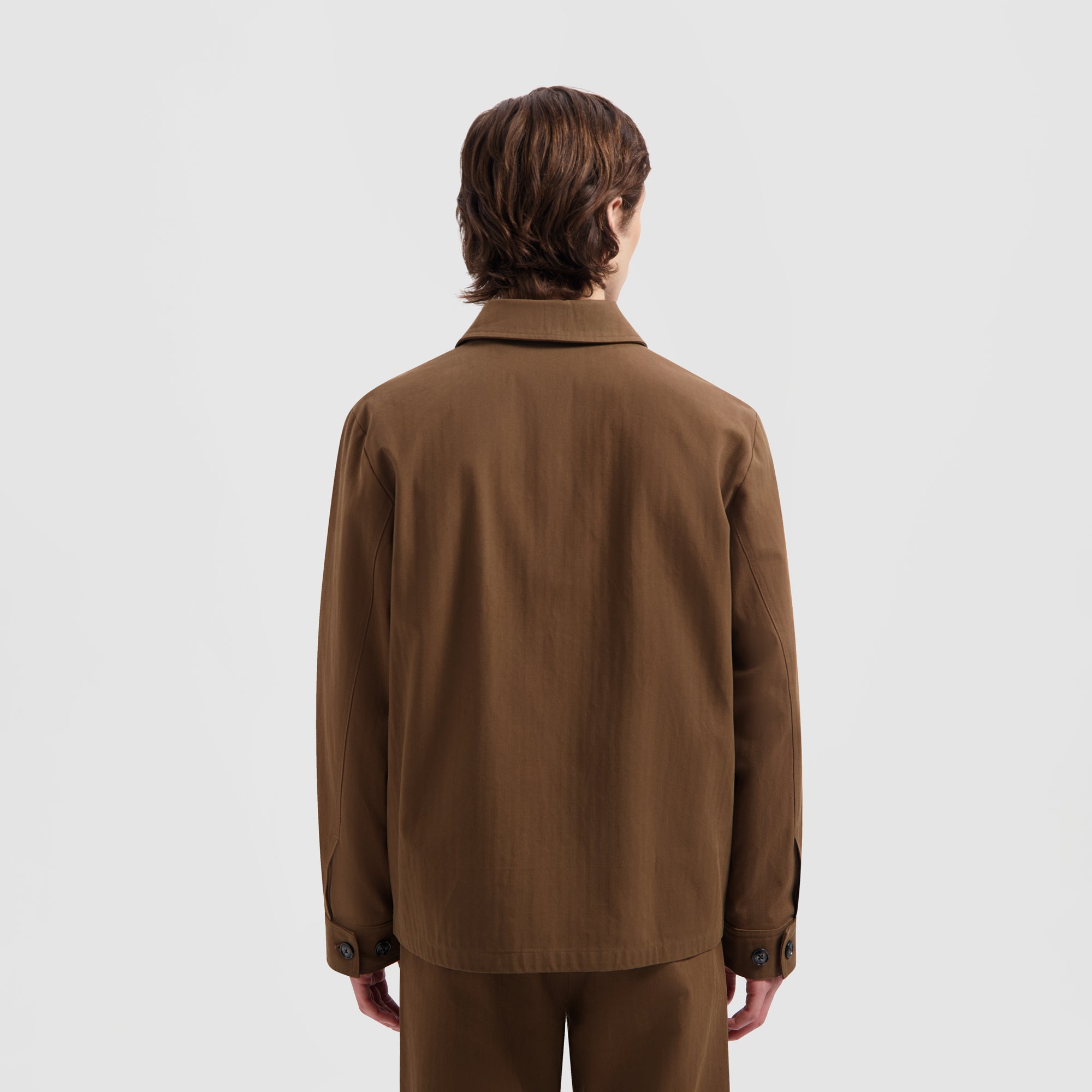 Herringbone Workwear Blazer - Brown