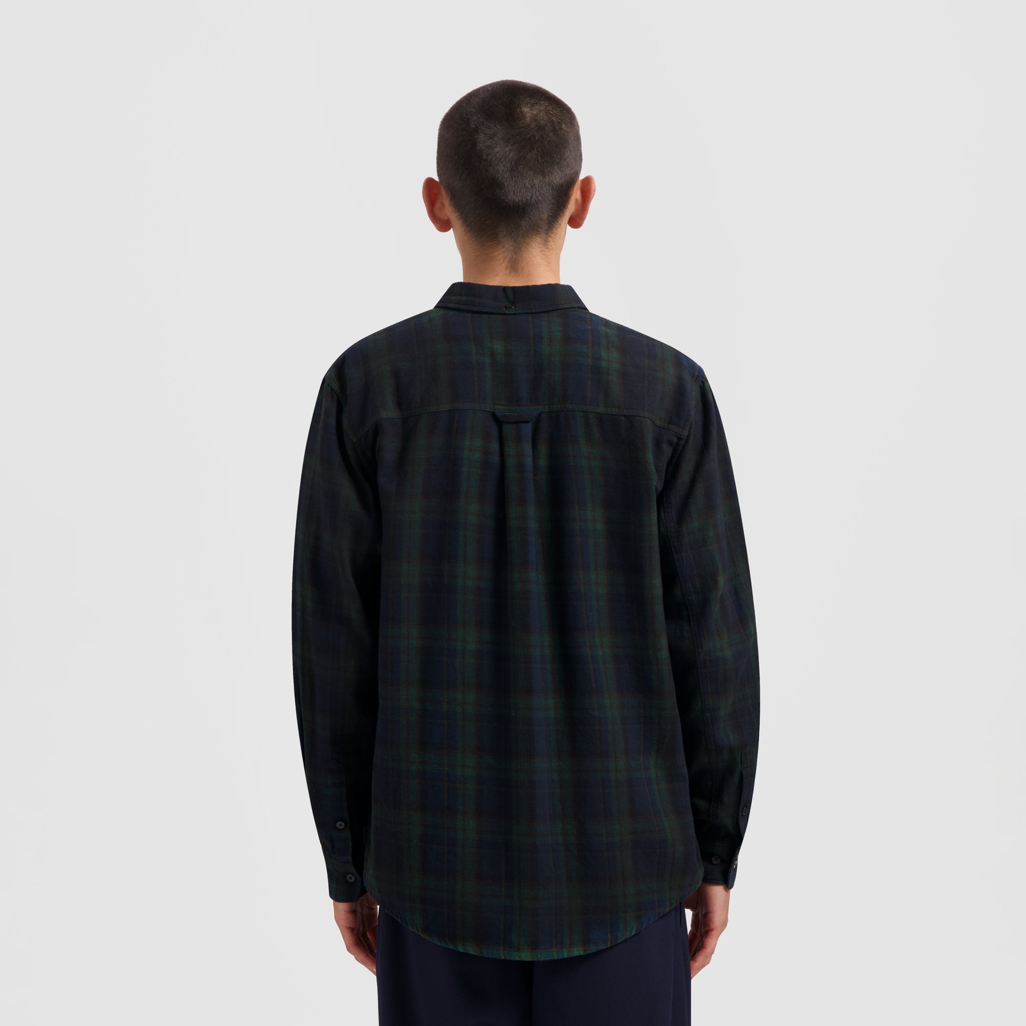 Overdye Plaid Shirt - Navy / Green