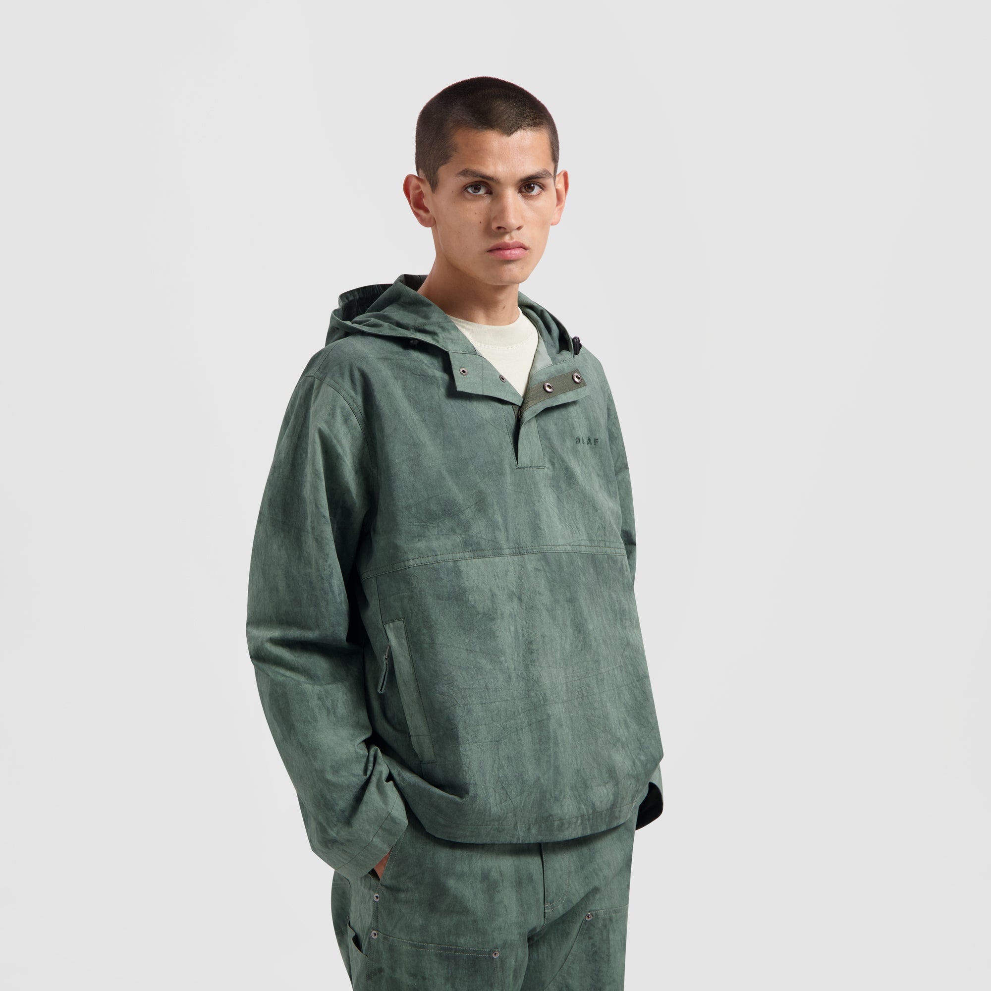 Garment Dyed Anorak - Green