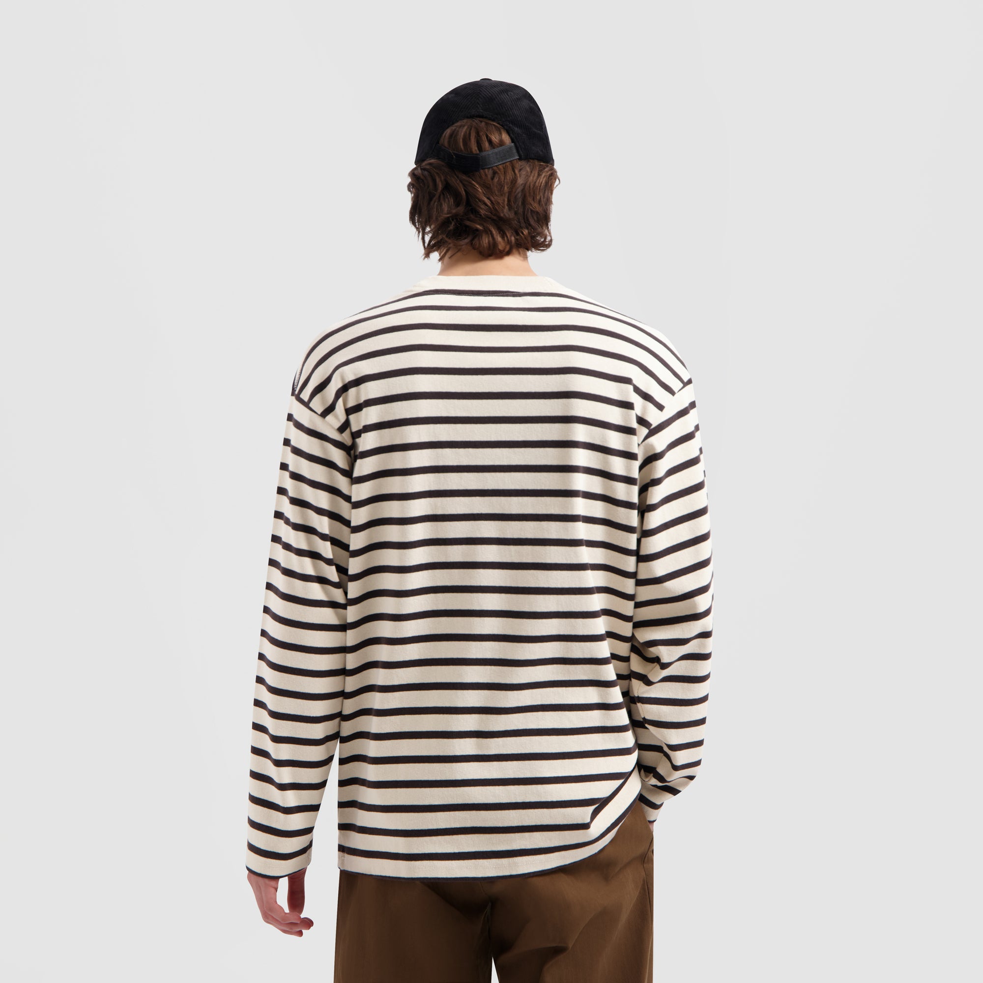 Stripe Sweatshirt - Off White / Mulch