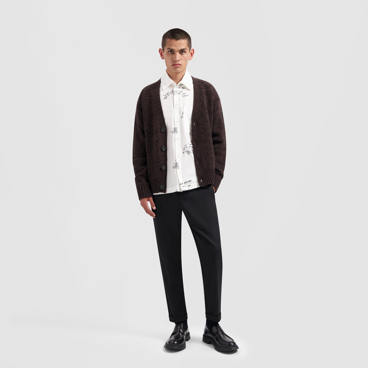 OLAF CARDIGAN | BROWN