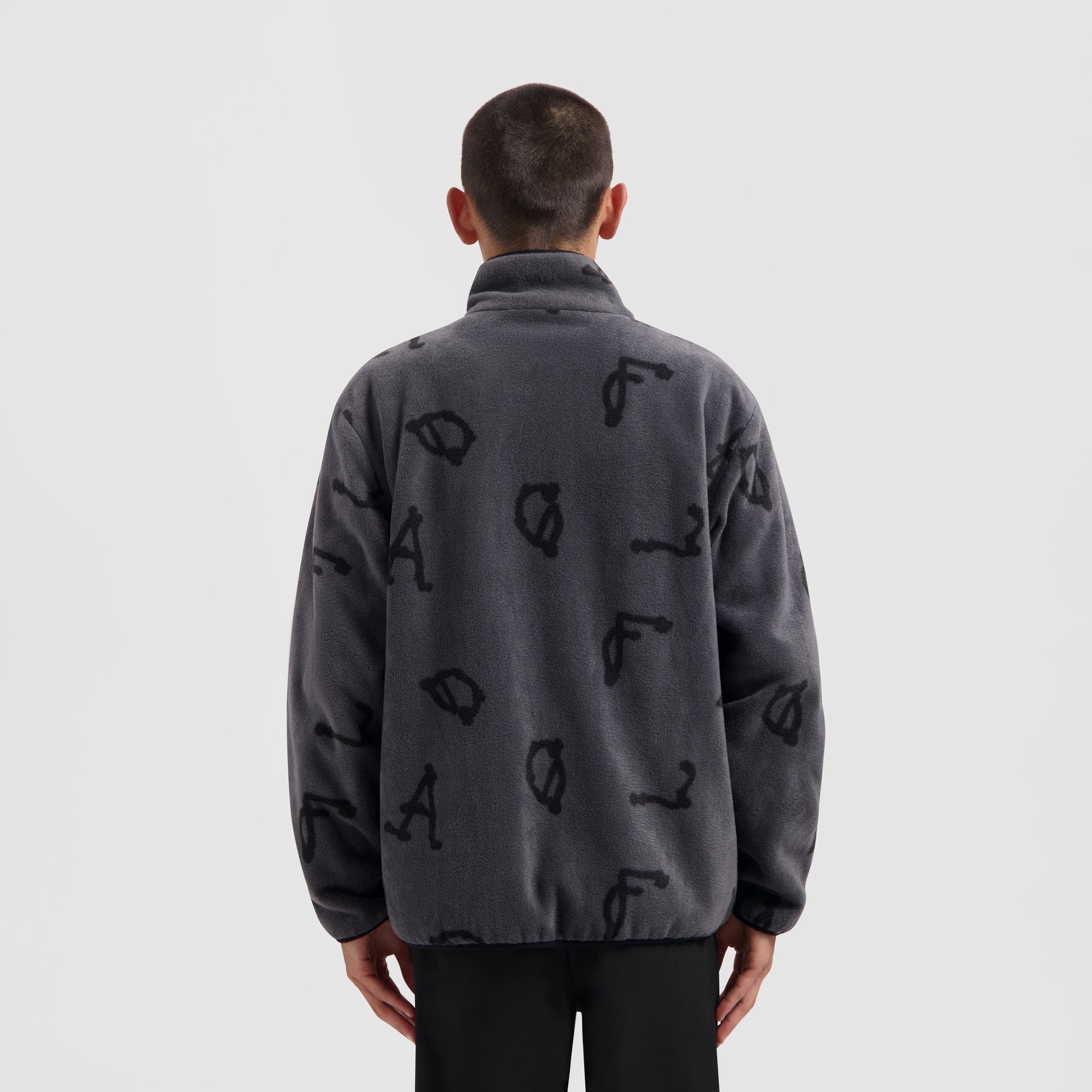 Fleece Reversible Zip Up - Black / Green