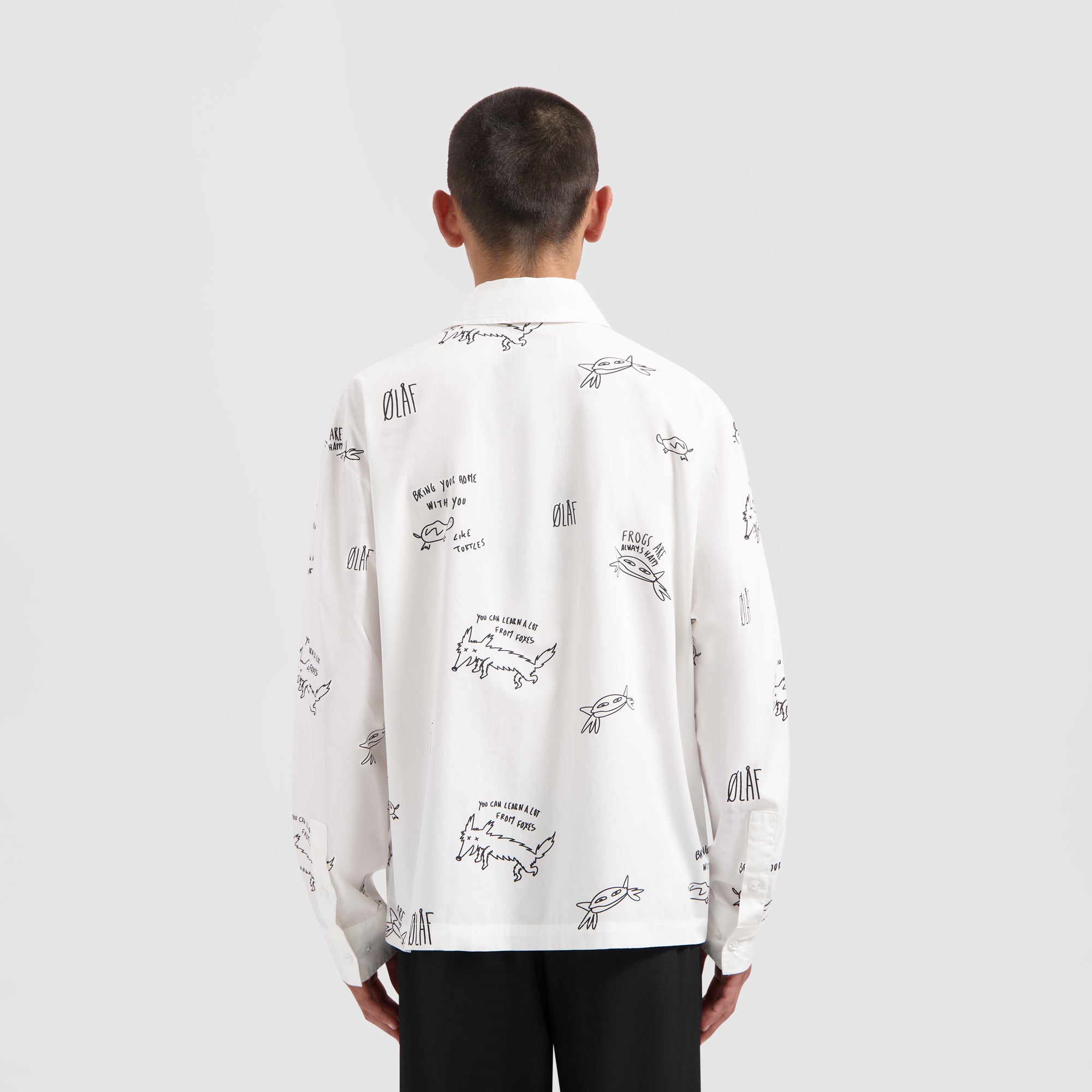 Camp AOP Shirt - White