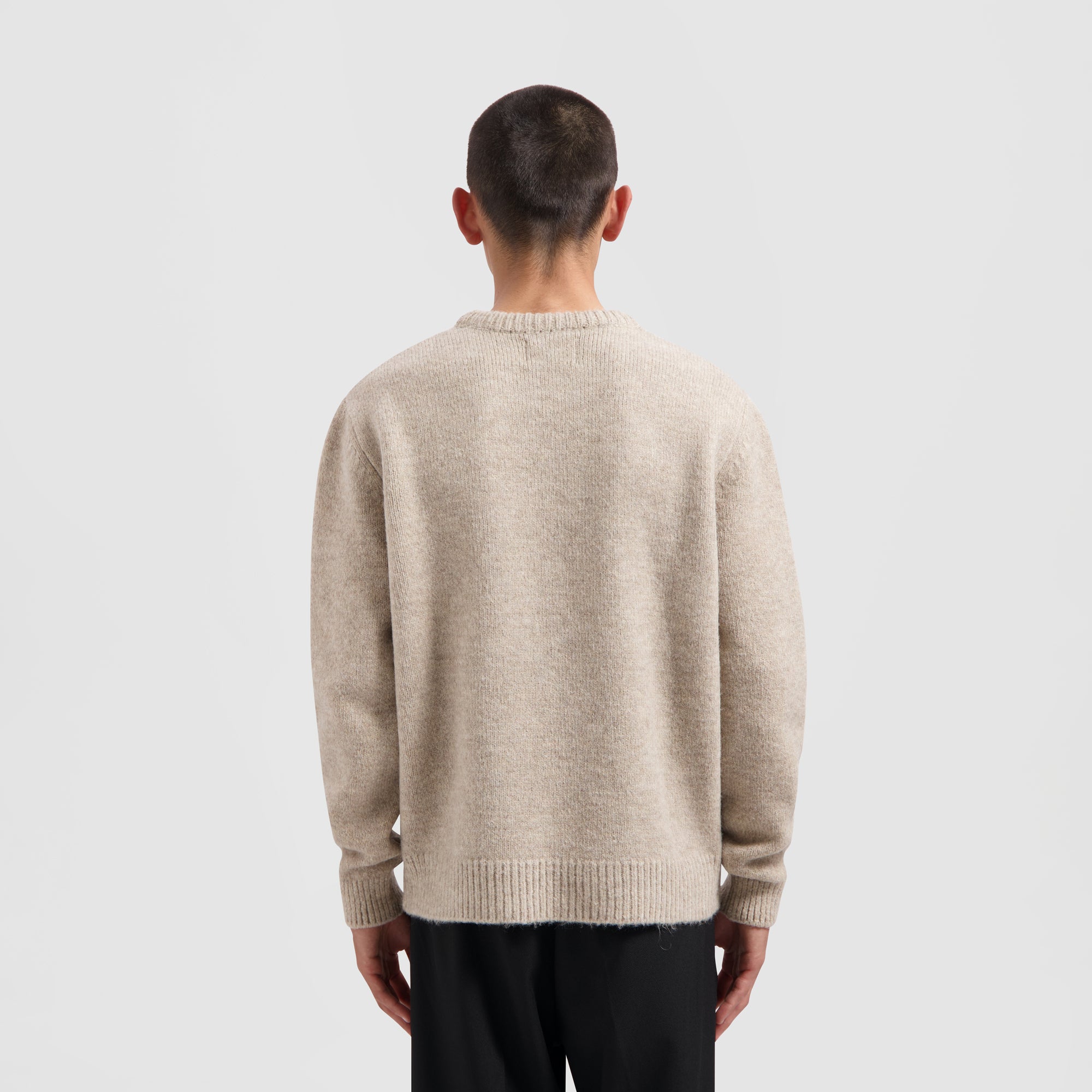Stencil Knitted Crewneck - Off White
