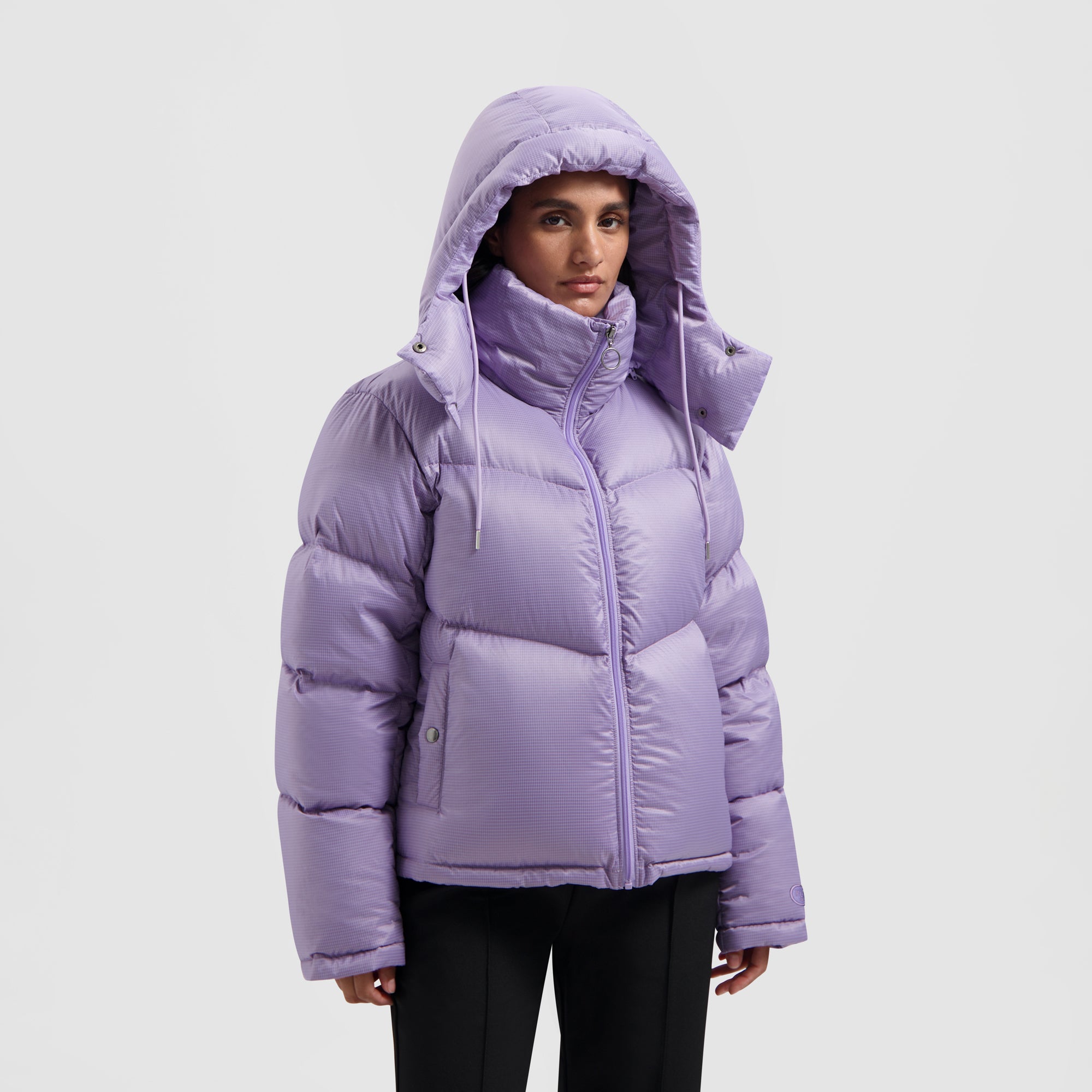 WMN Chevron Puffer Jacket - Light Purple