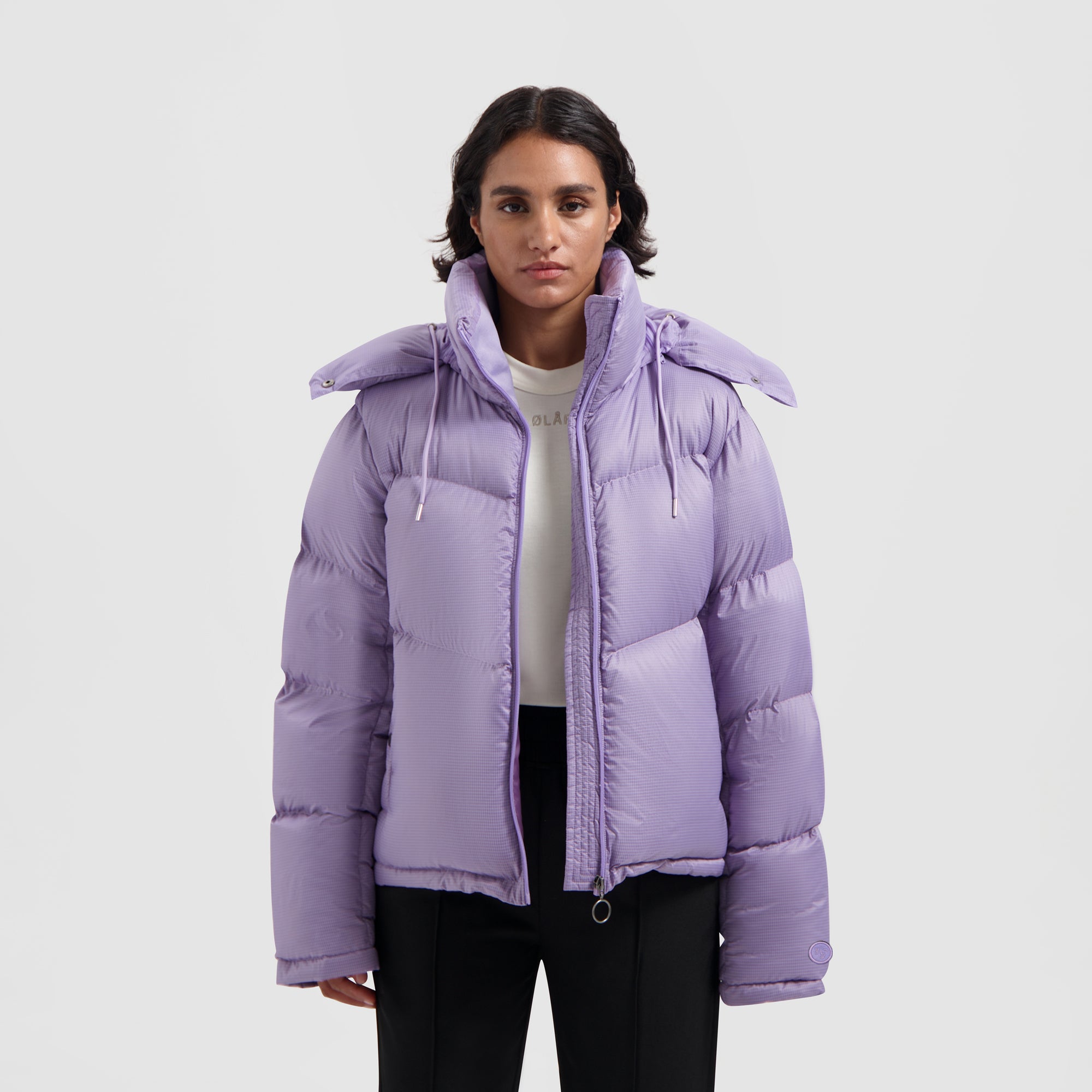WMN Chevron Puffer Jacket - Light Purple
