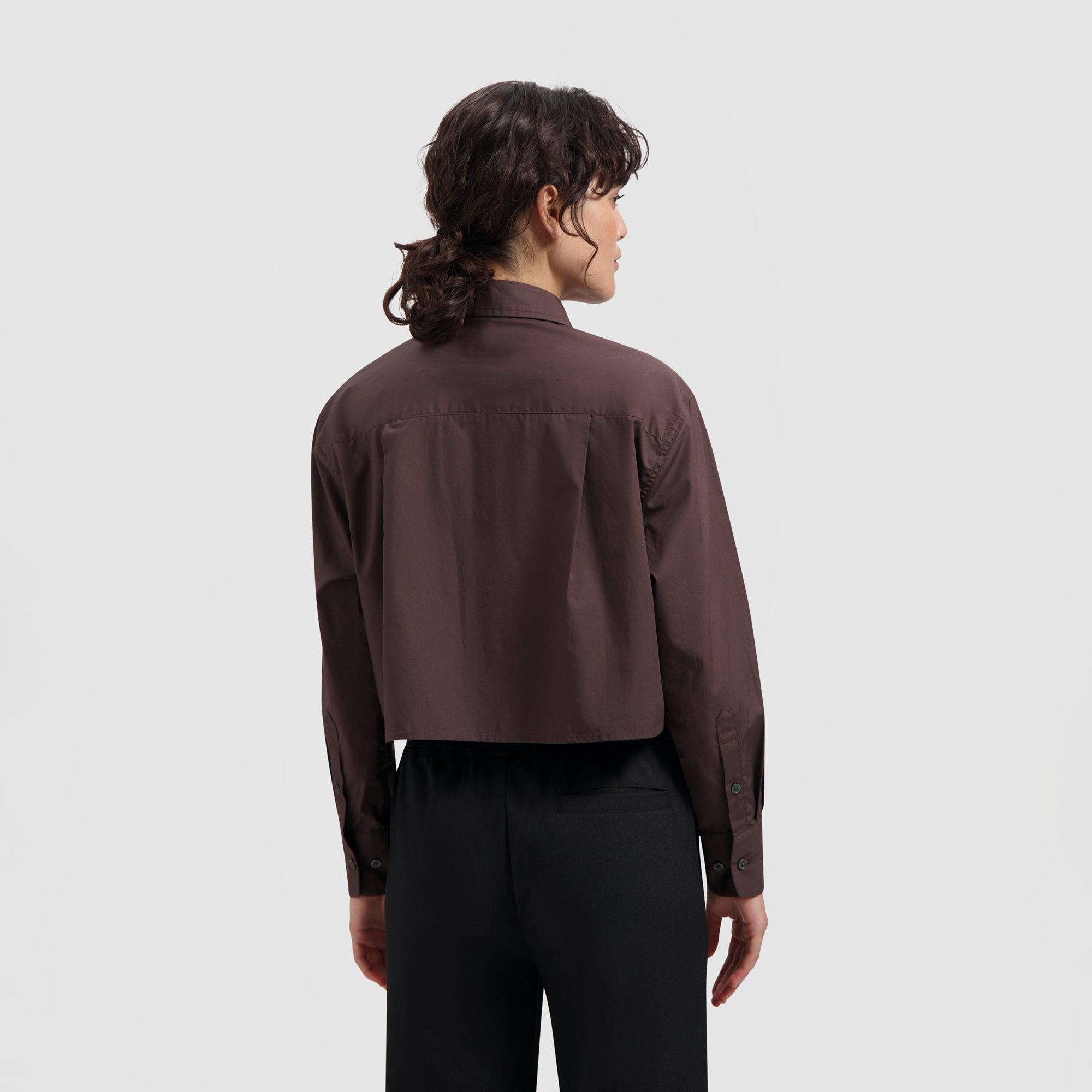 WMN Crop Shirt - Chocolate