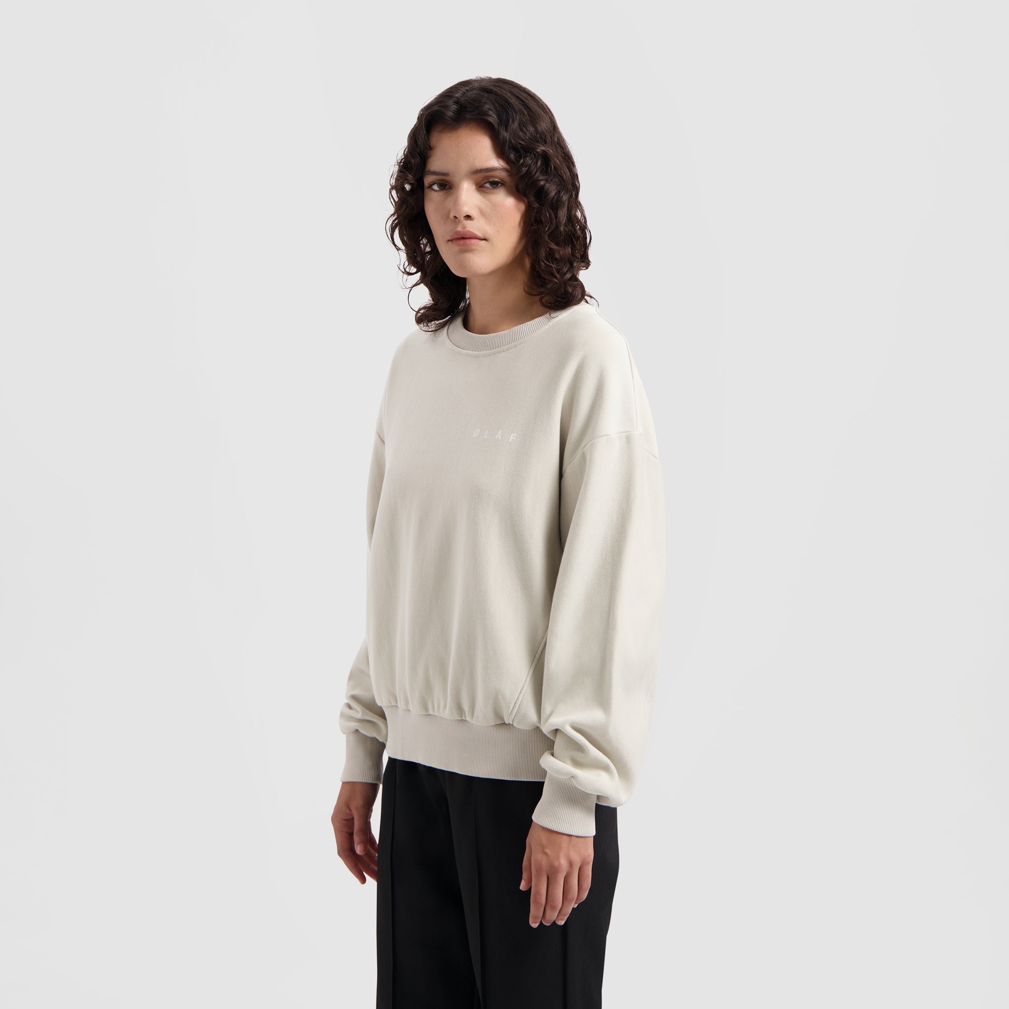 WMN Pixel Face Crewneck - Cement