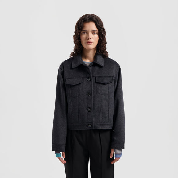 WMN Trucker Jacket - Dark Grey