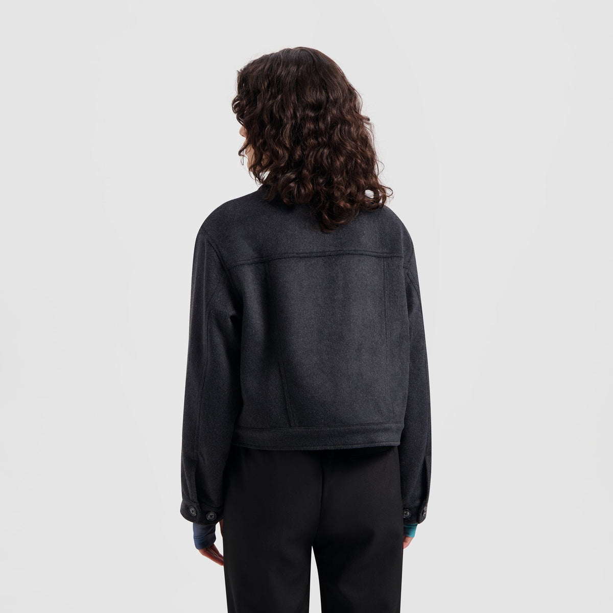 OLAF WMN TRUCKER JACKET | DARK GREY