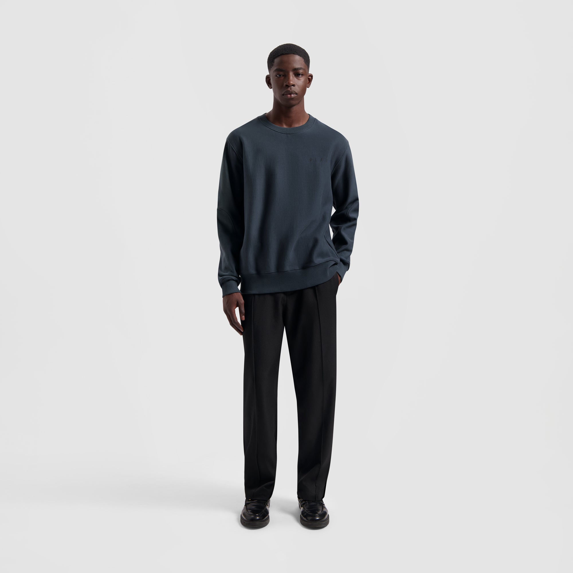 Blur Face Crewneck - Slate Grey