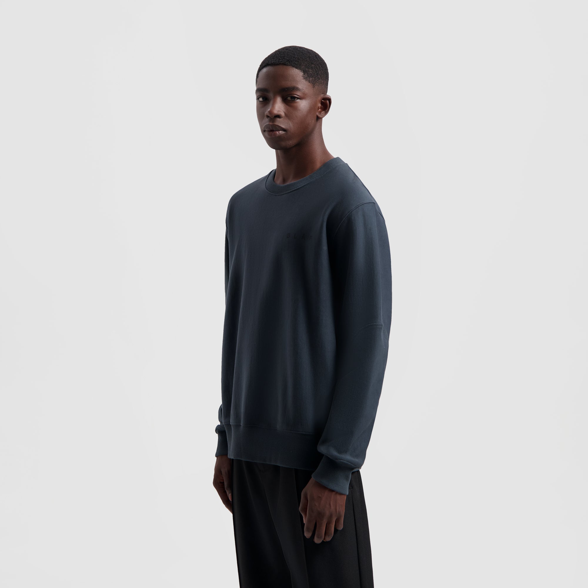Blur Face Crewneck - Slate Grey
