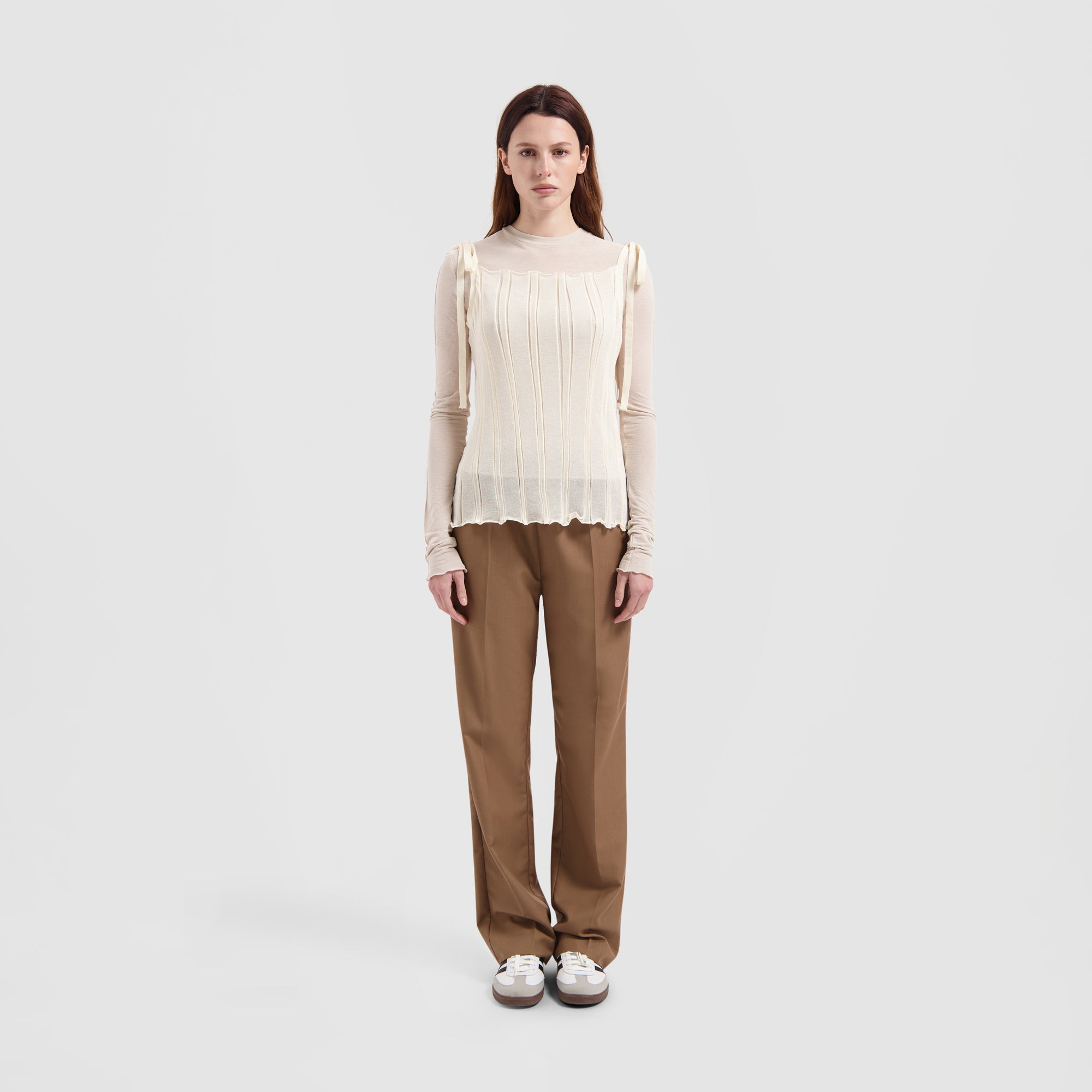 WMN Elasticated Pants - Light Brown