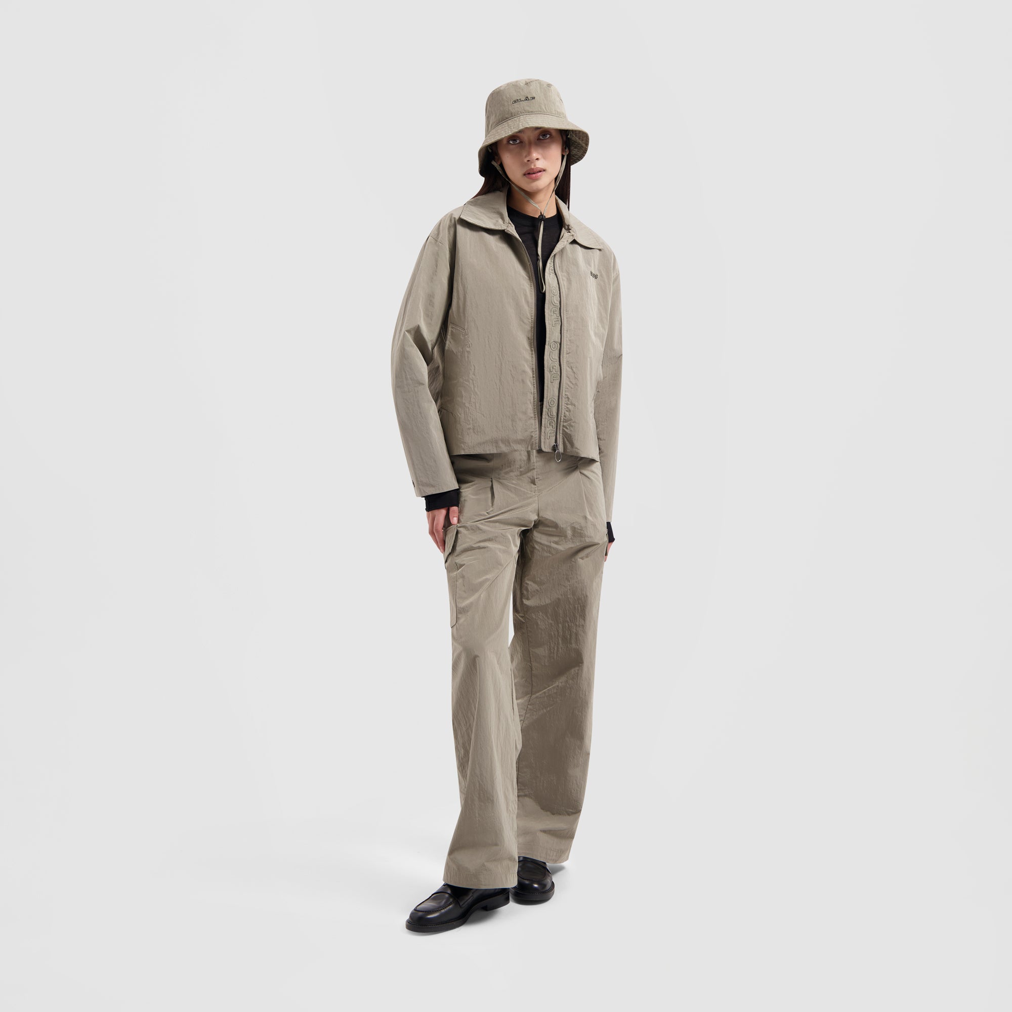 WMN Zipped Nylon Jacket - Grey