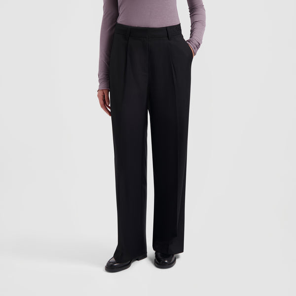 WMN Tailored Wide Leg Pant - Black