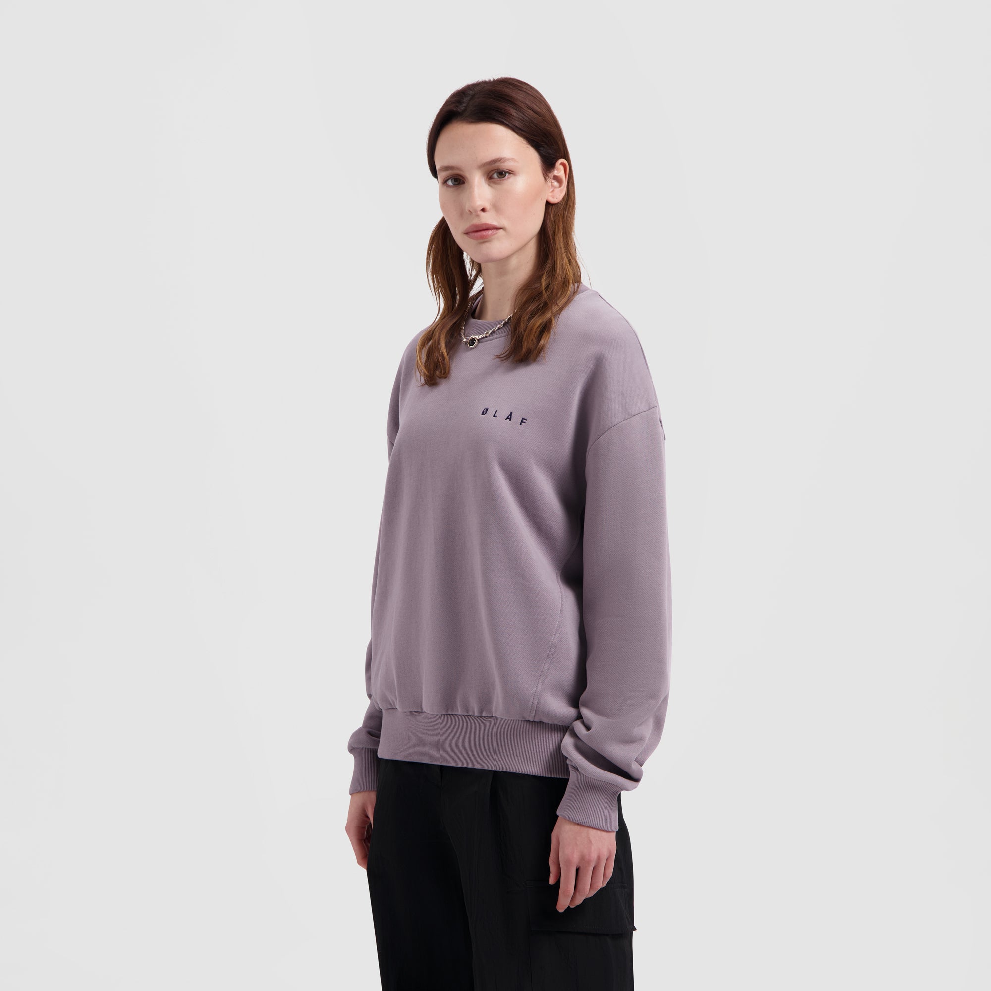 WMN Face Chainstitch Crewneck - Stone Grey